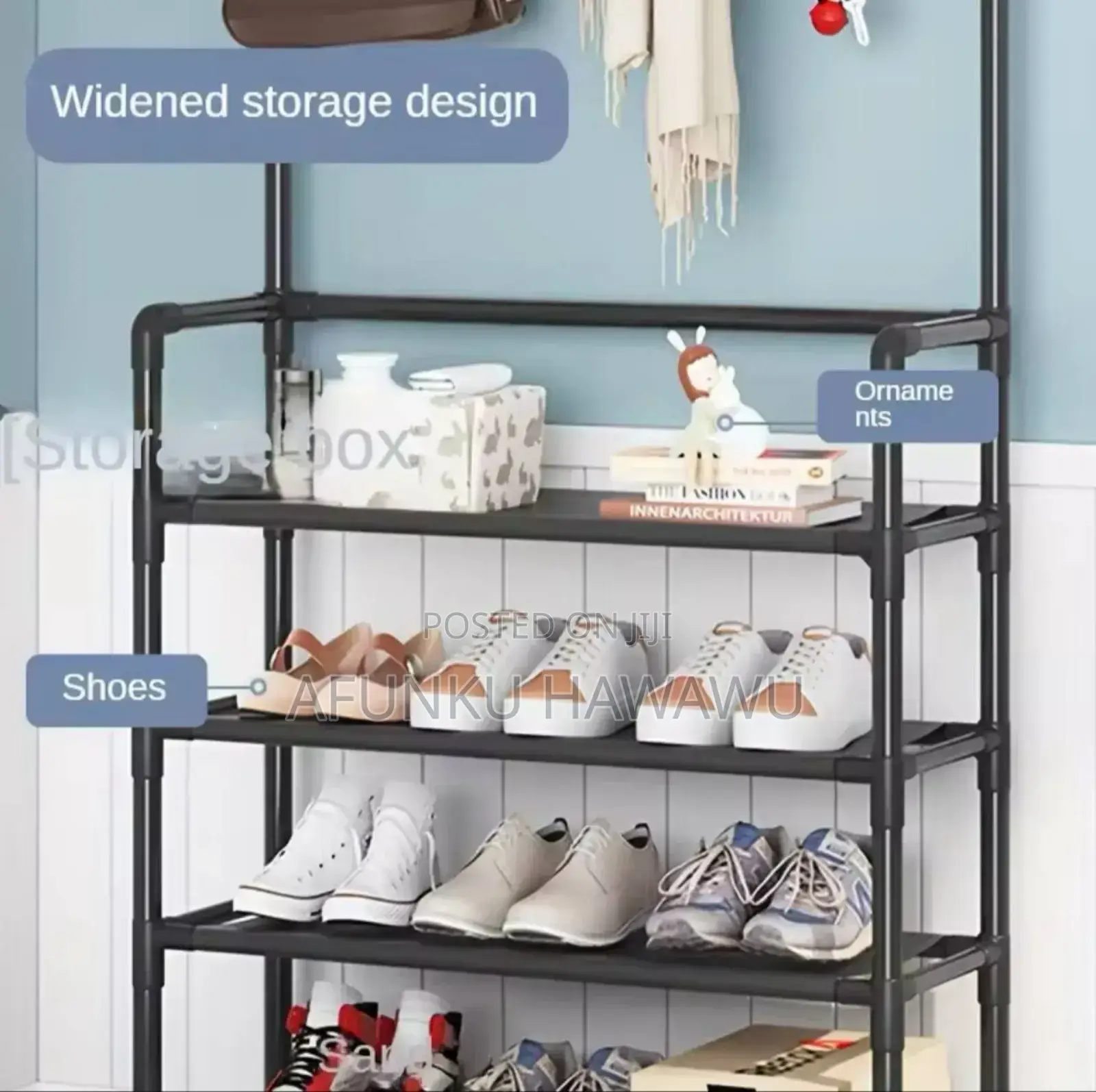 Simple Coat Rack With Shoe Storage Shelf
