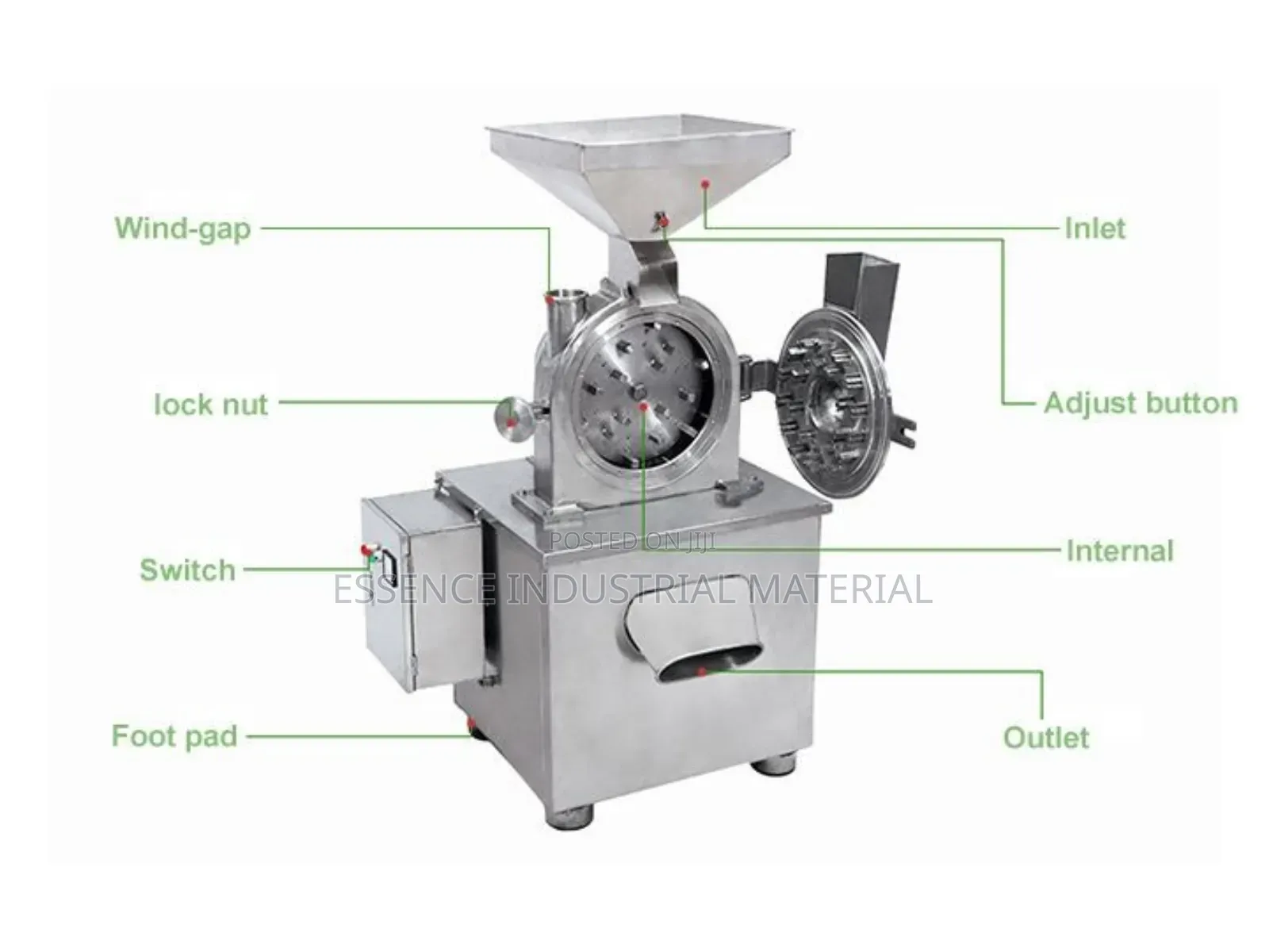 Hot Sales Stainless Steel Hammer Mill Grinder