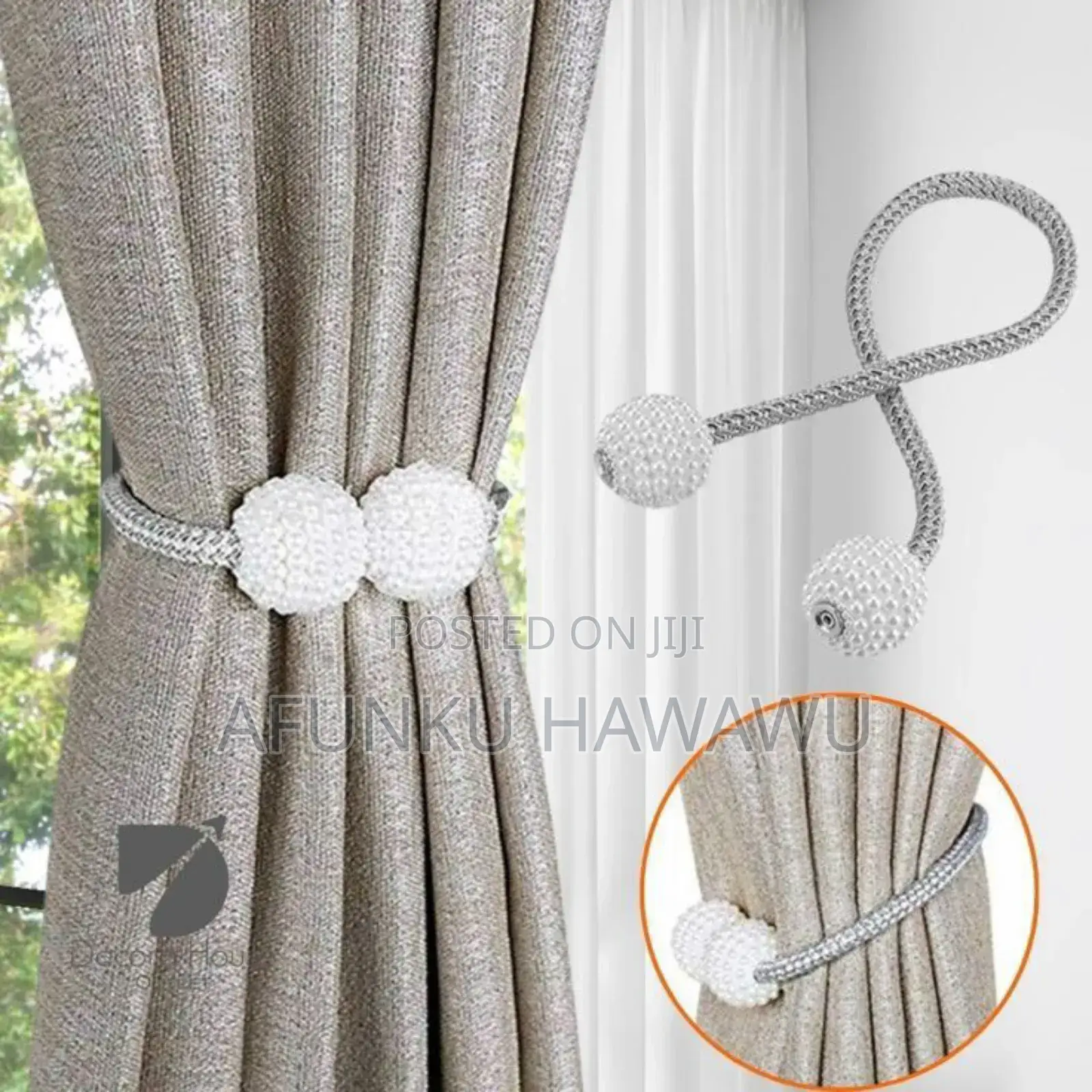 Curtain Holders Hook Hanging Ball Magnetic