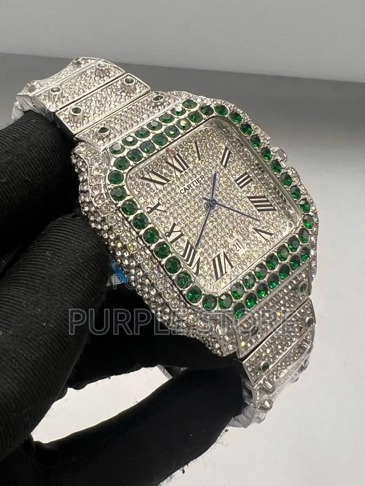 Cartier Full Iced Watch For. Unisex