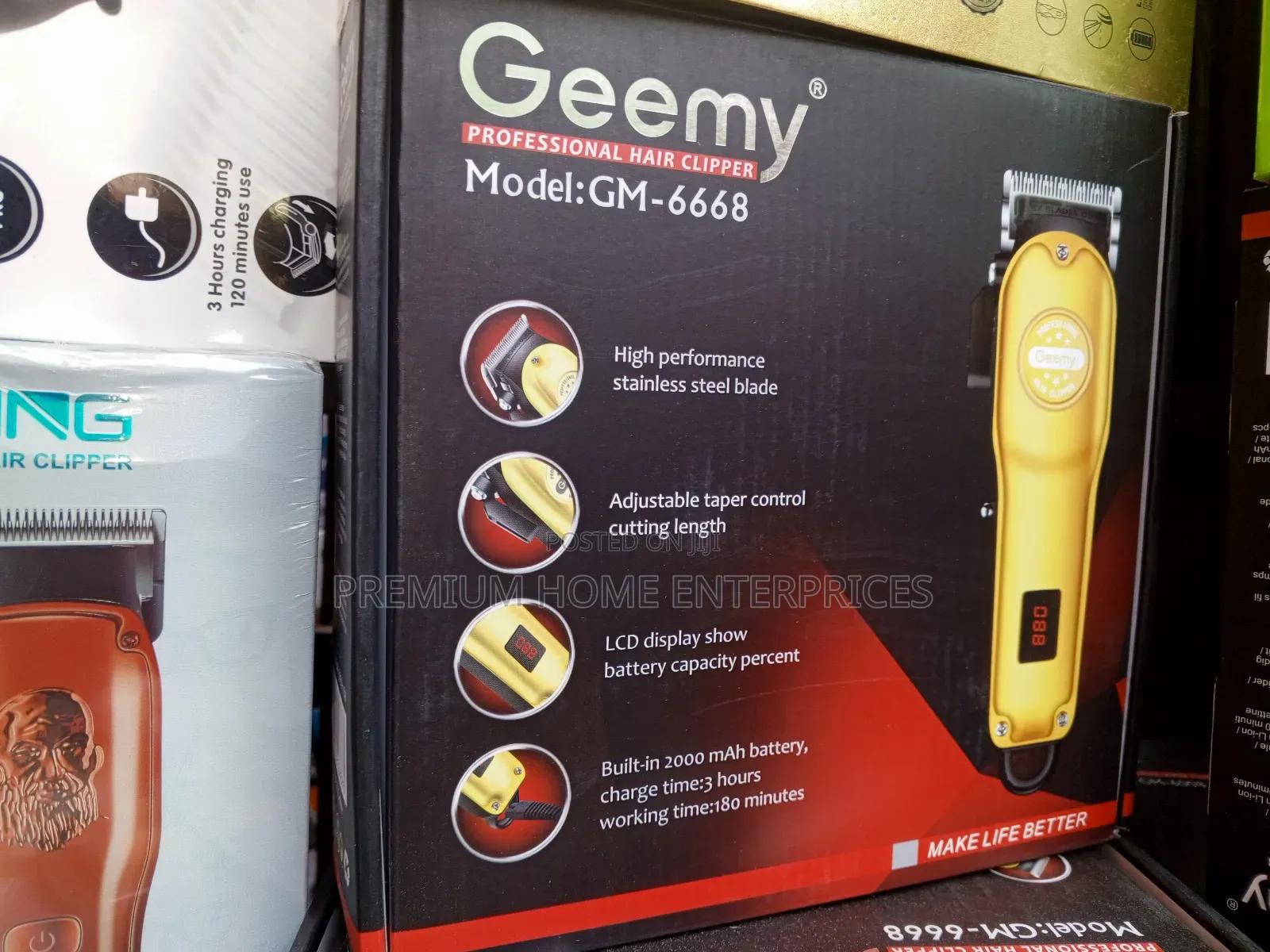 Geemy Rechargeable Hair Clipper Gm-6668