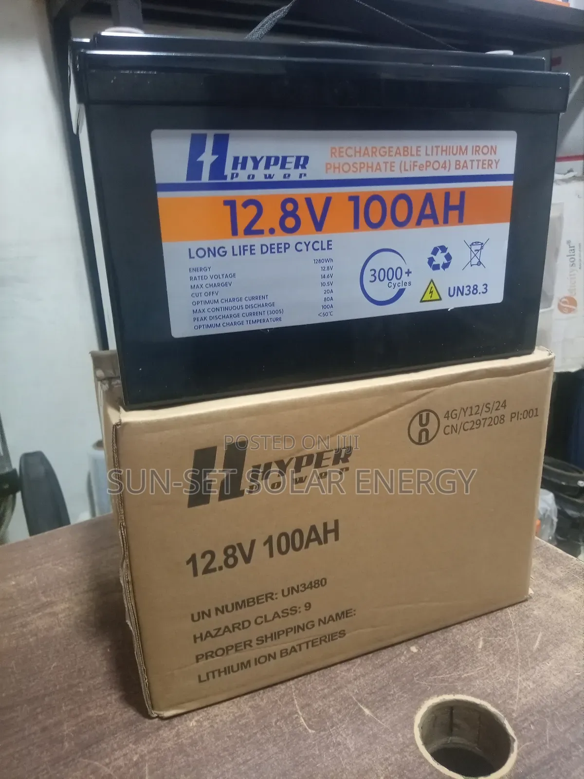 Hyper Power Lithium Batteries 100ah 12v With 3yrs Warranty.