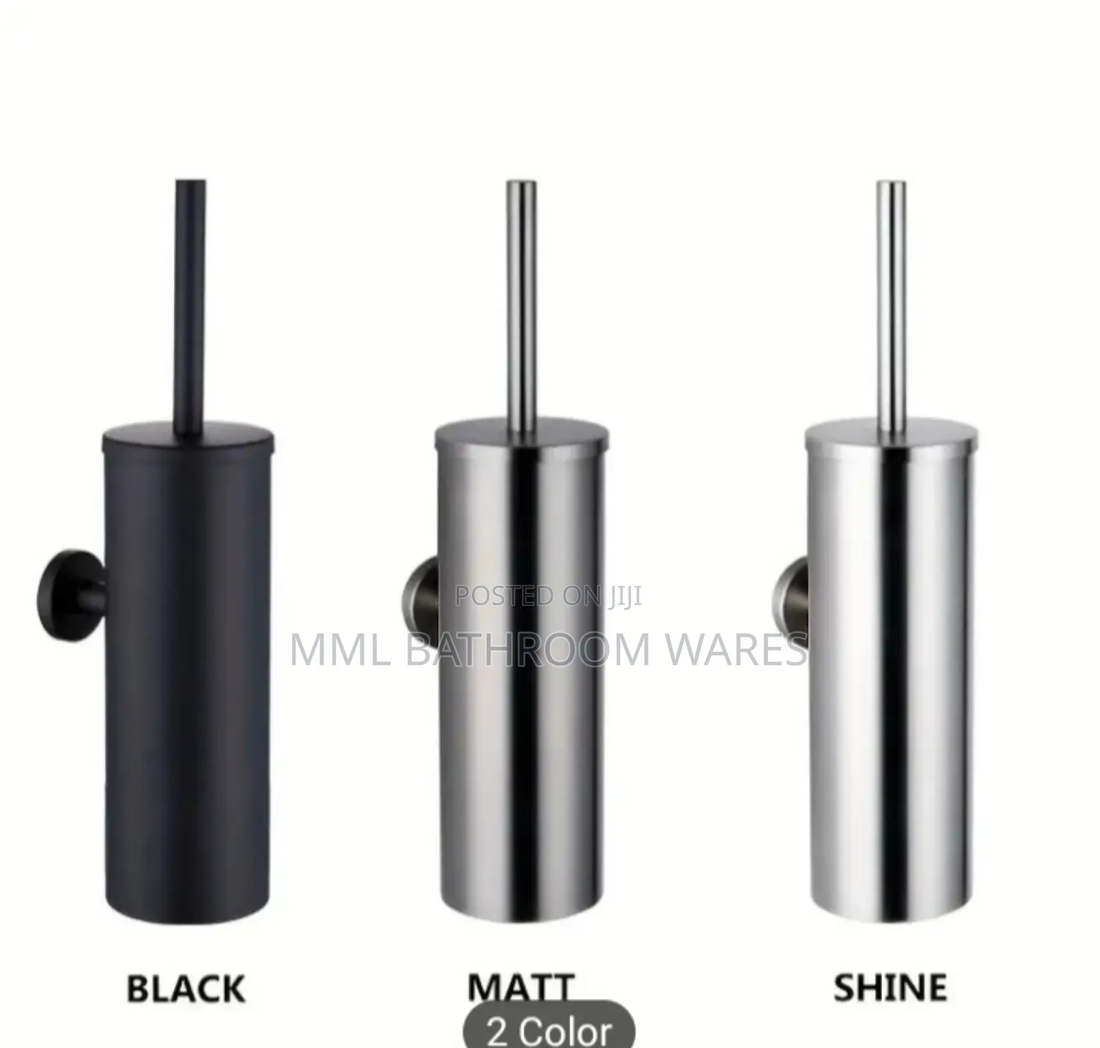 Stainless Steel Toilet Brush Set With Holder Wall-Mounted