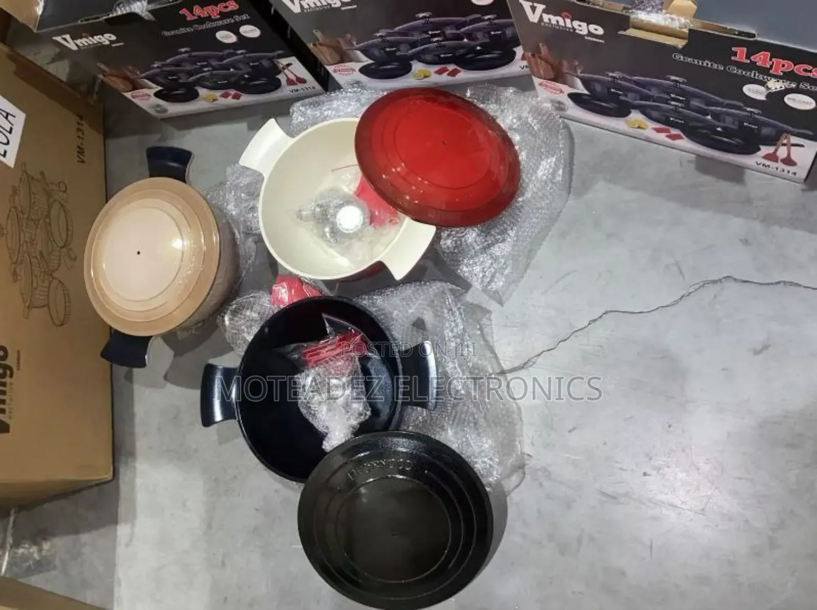 Vmigo 14pcs Quality Die Cast Nonstick Aluminium Cookware Set