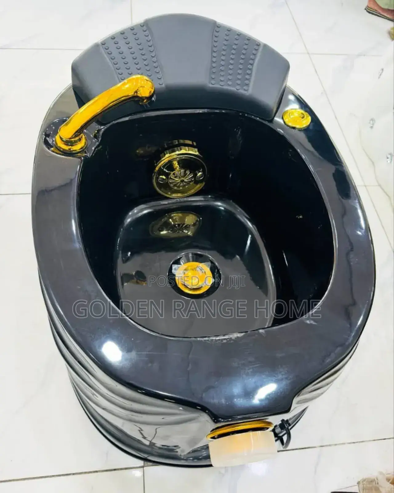 Black Gold Design Pedicure Bowl