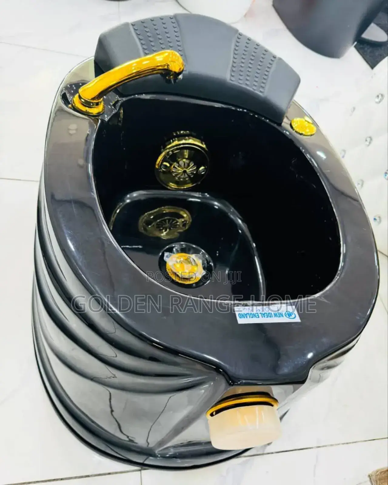 Black Gold Design Pedicure Bowl