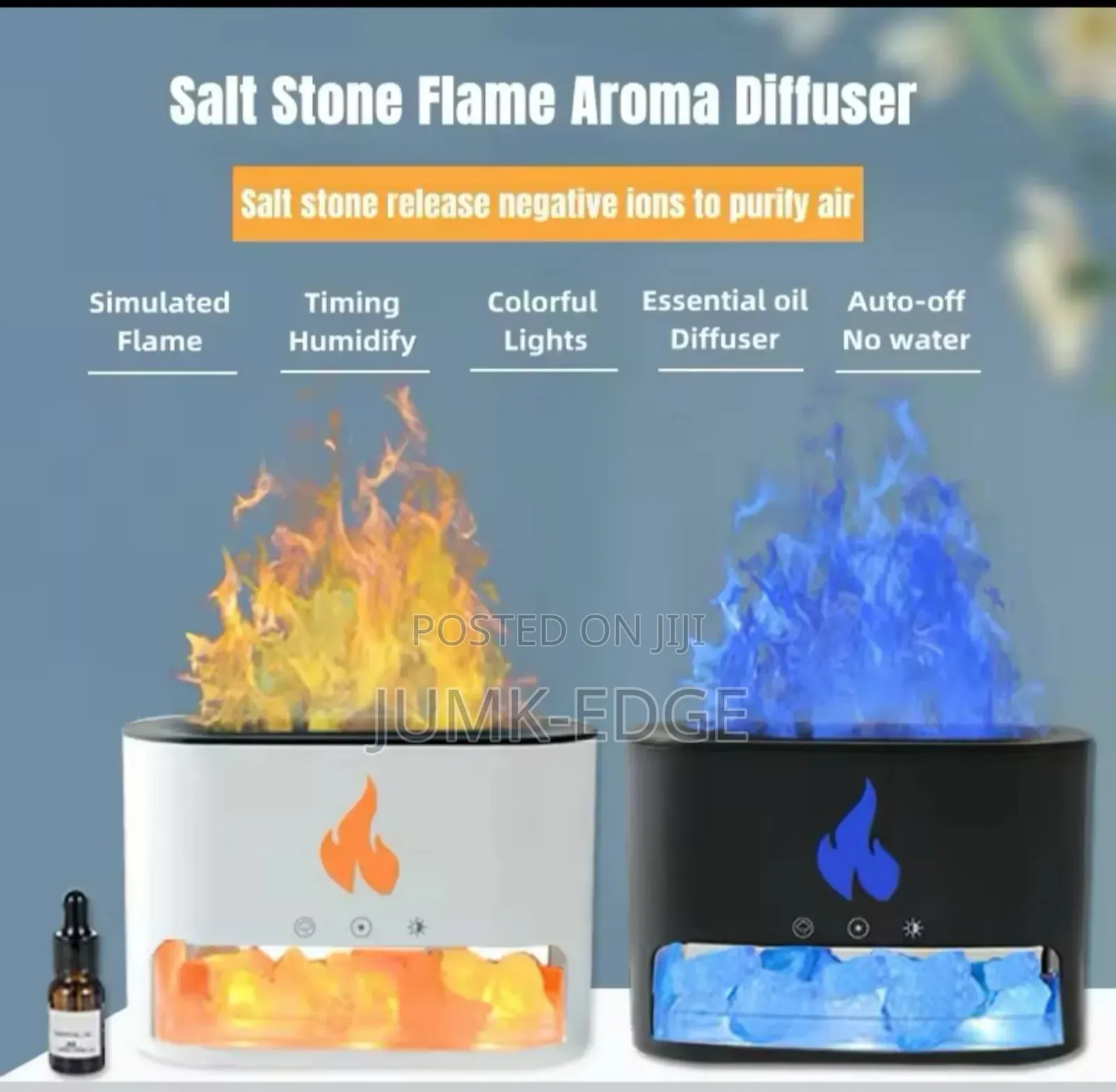 Flame Air Humidifier Crystal Salt Aromatherapy Diffuser