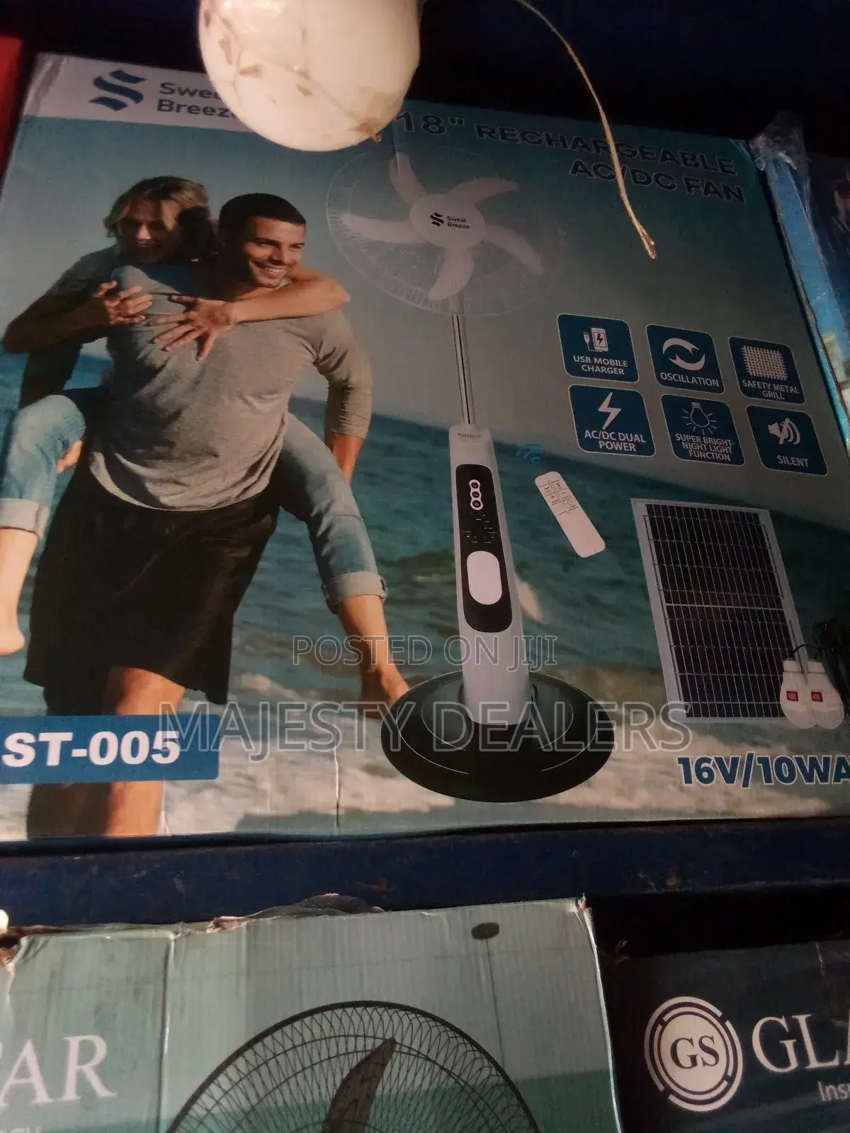 Rechargeable Solar Fan 18 Inches Forget About Electricity