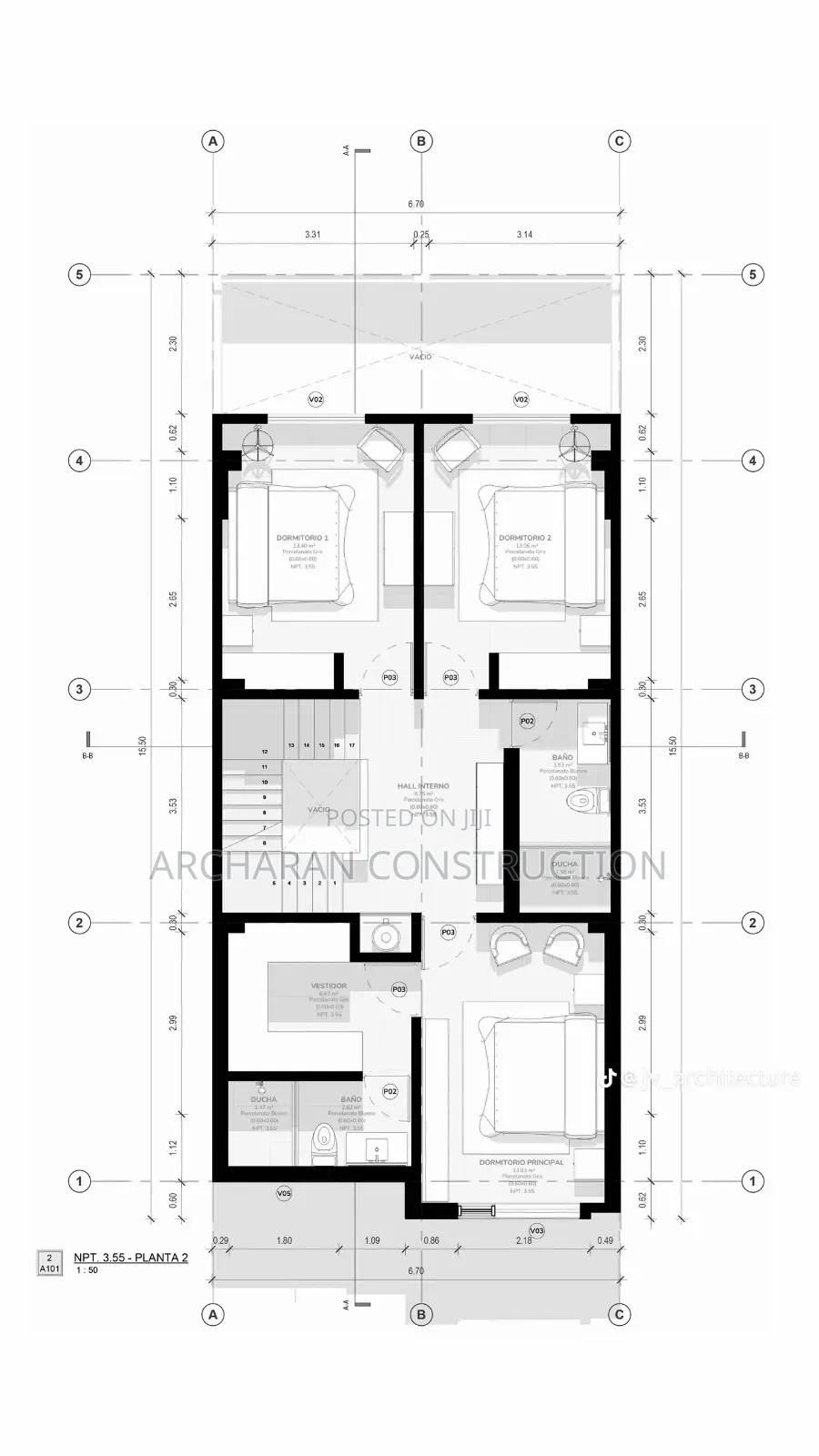 Mini Duplex Design on Quarter Plot of Land
