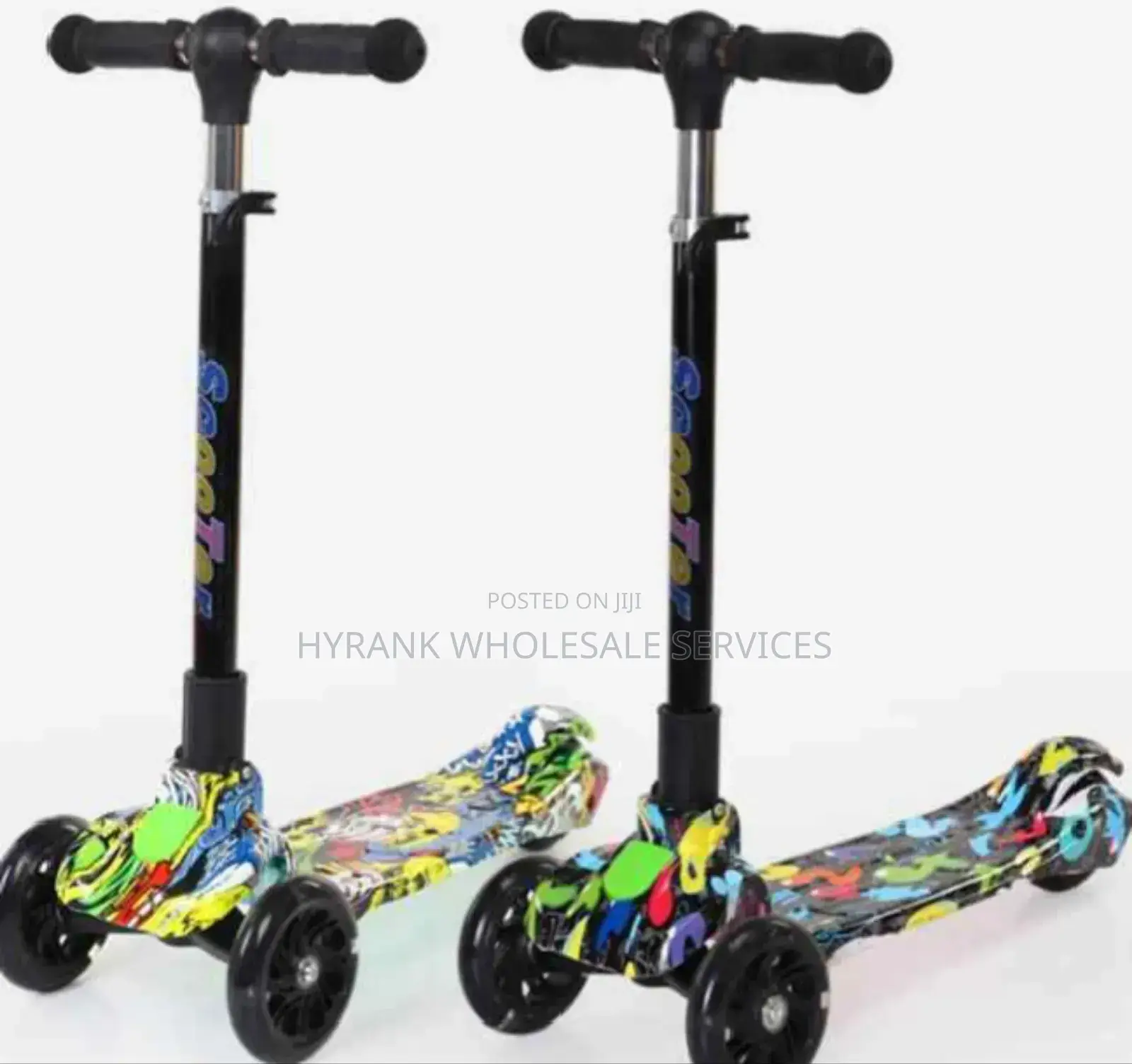 Children Scooter. With Light in the Tires and Music
