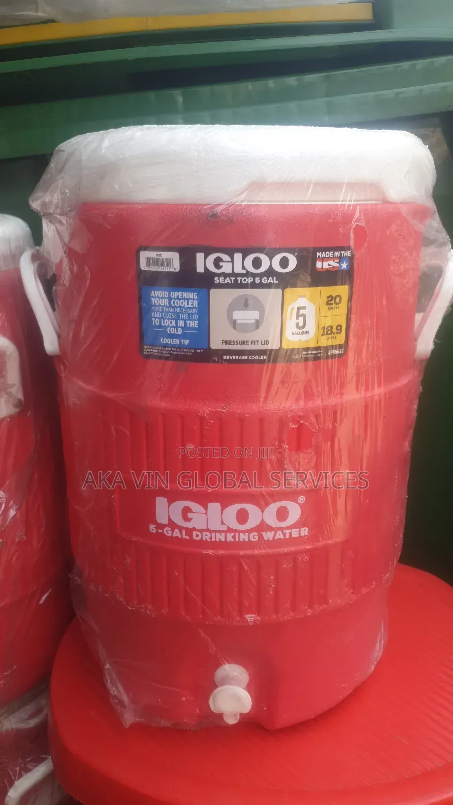 Igloo | Orange Seat Top 5 Gallon Beverage Cooler