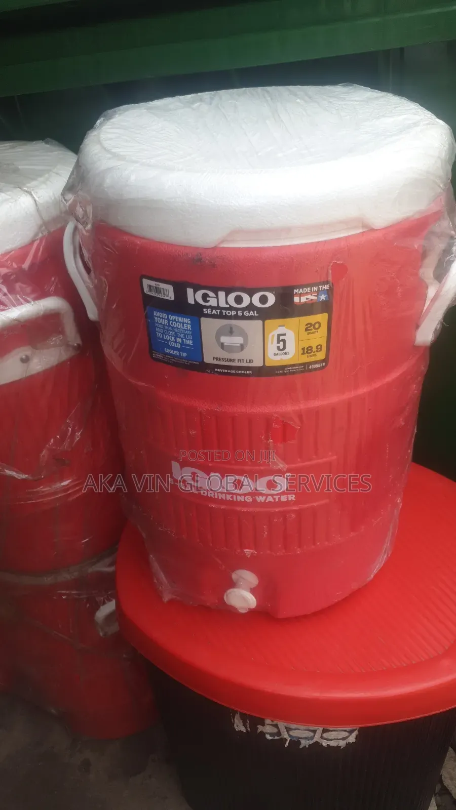 Igloo | Orange Seat Top 5 Gallon Beverage Cooler
