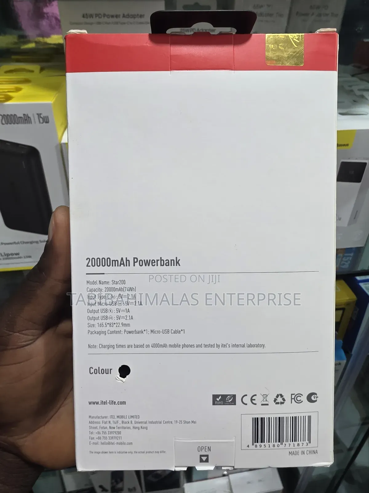 Original Itel Star200 20000mah Powerbank