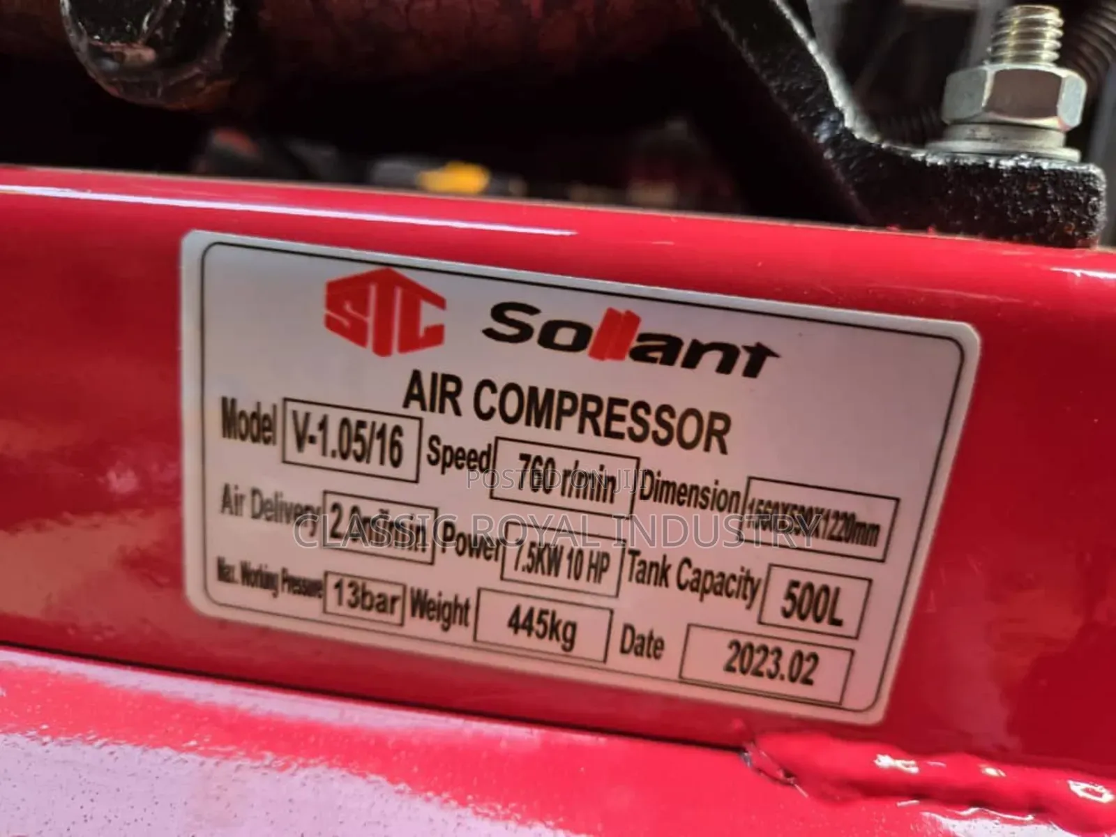 500 Liters Air Compressor Diesel Engine