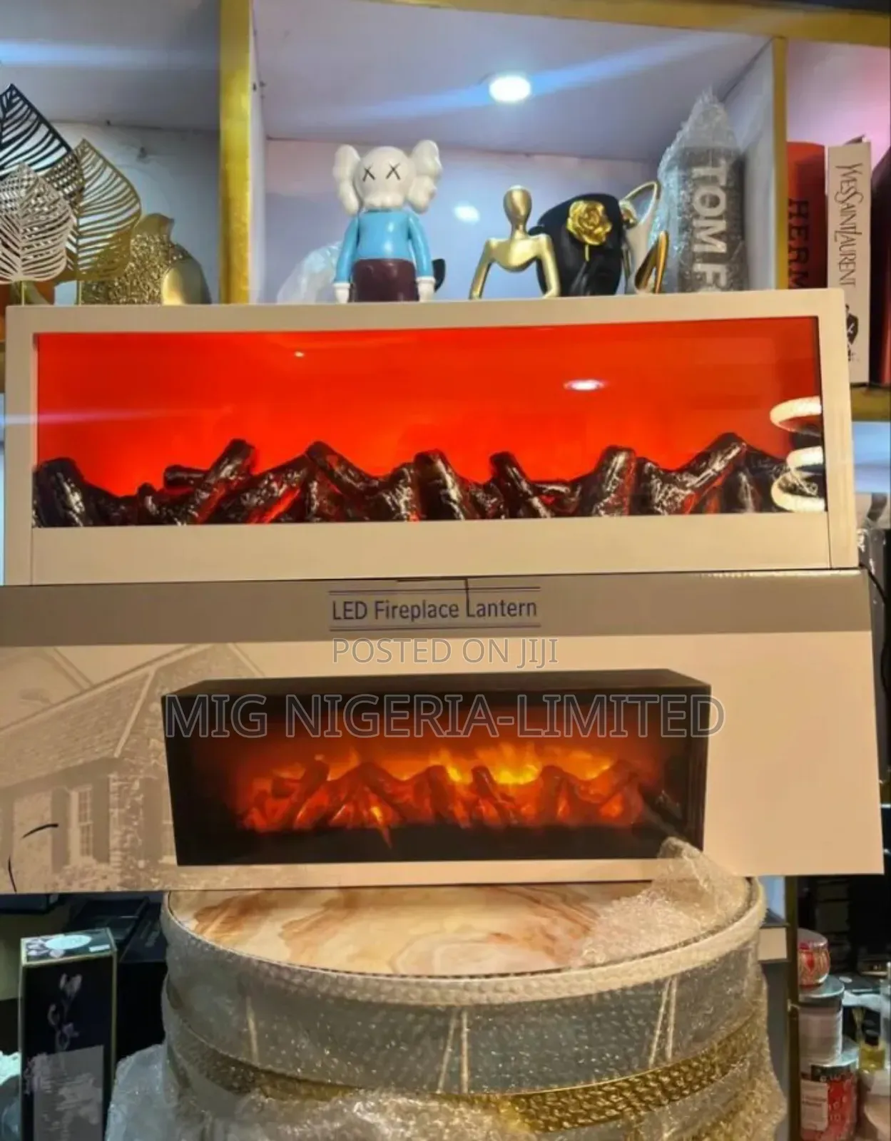 Large Decorative Electric Fireplace Usb Table Decor 120cmx35cm