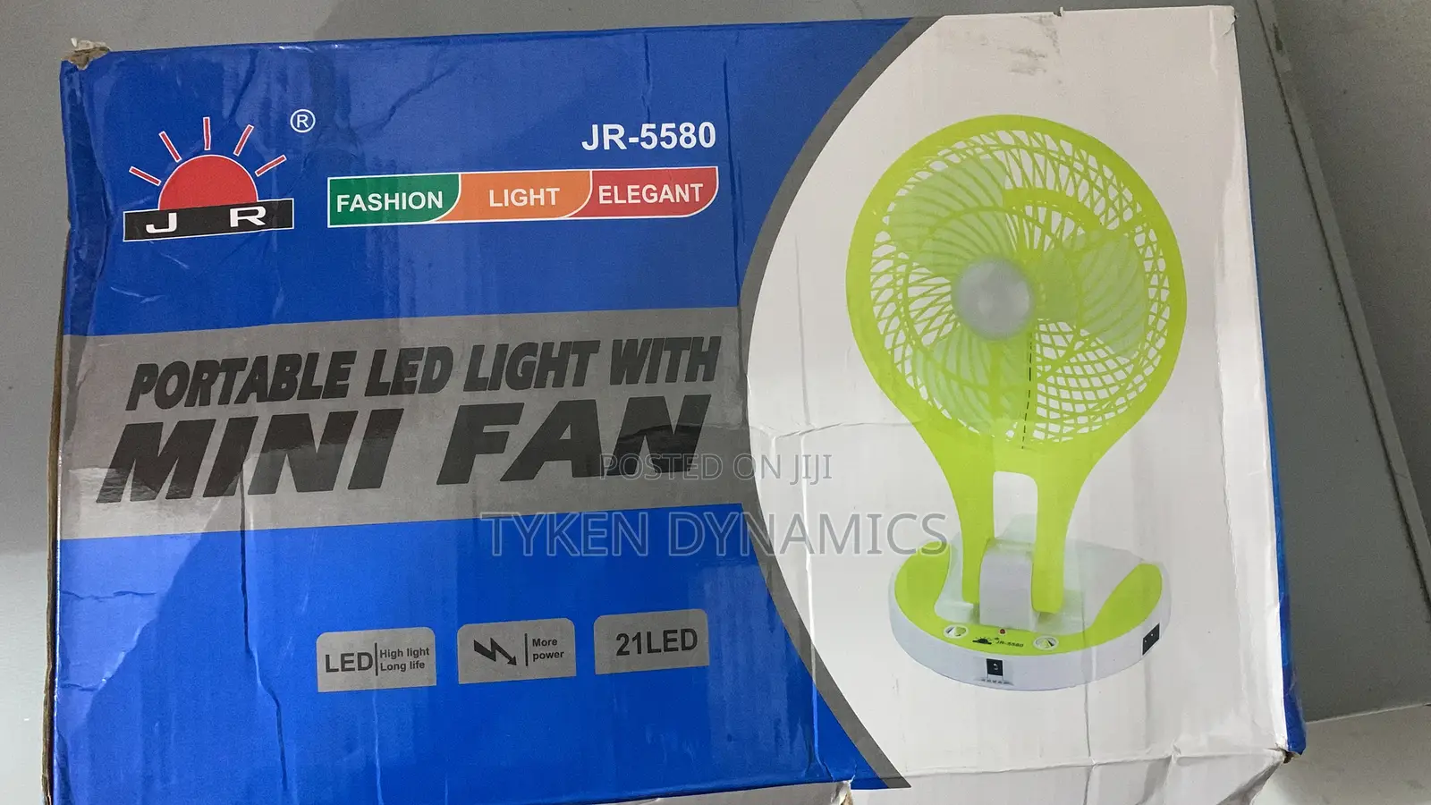 Mini Portable Fan With Led - Rechargeable