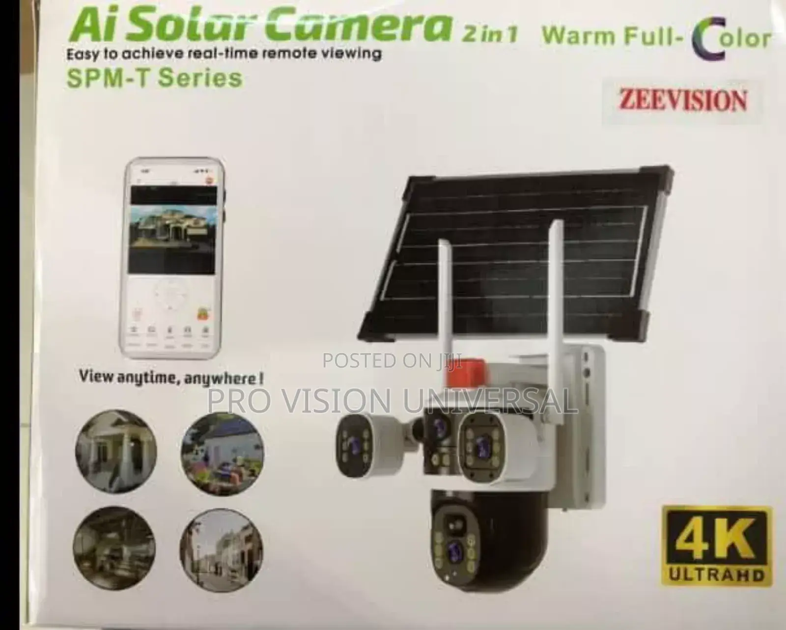 Solar Camera V380 2lens 3view 8maga Pixel