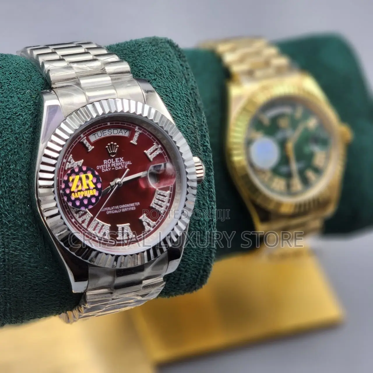 Rolex Quality Luxury Men Chain Strap Wristwatch