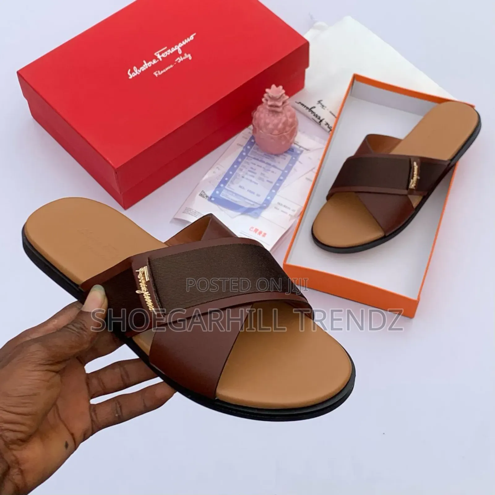 Mens Criss Cross Trendy Palm Slides