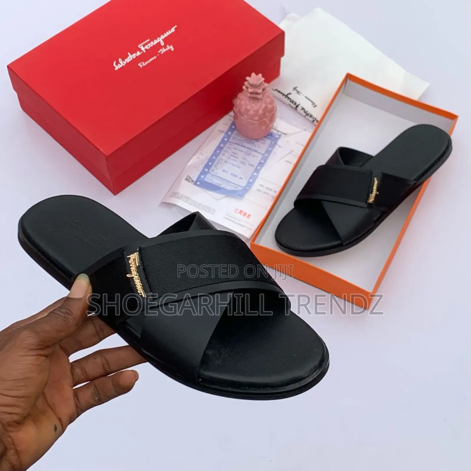 Mens Criss Cross Trendy Palm Slides