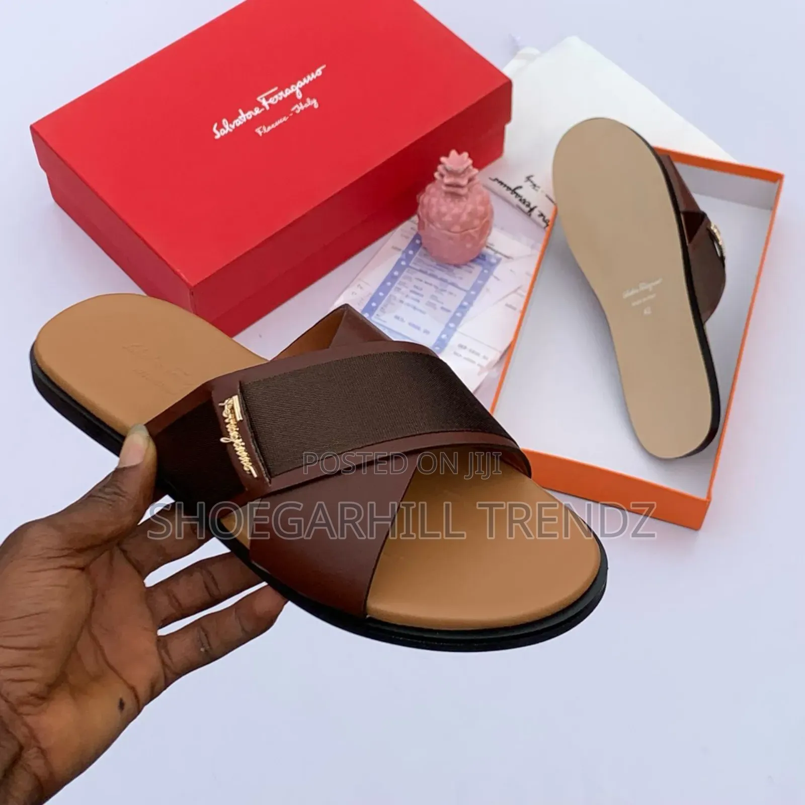 Mens Criss Cross Trendy Palm Slides