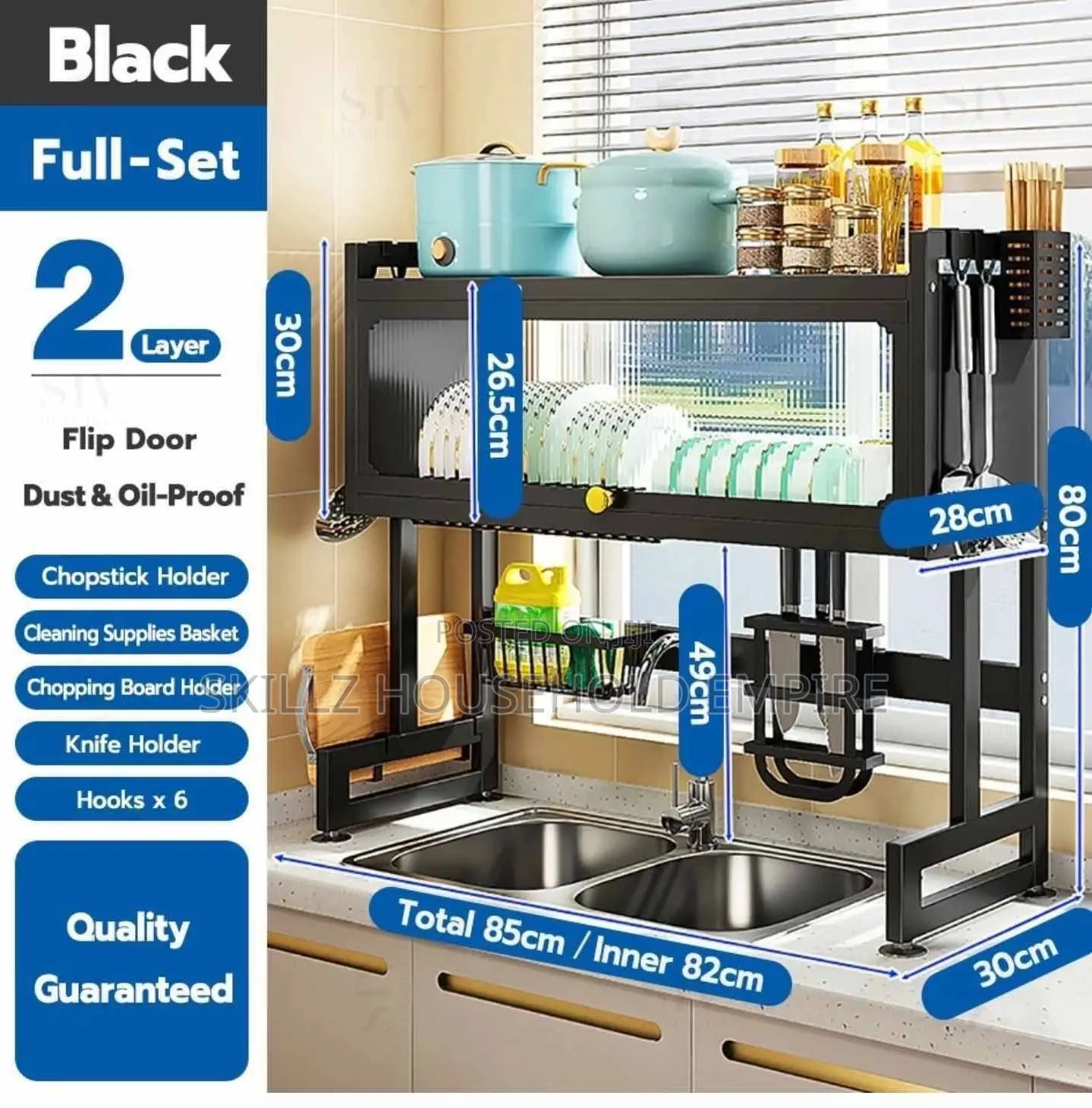 Over the Sink Plate Rack 85cm