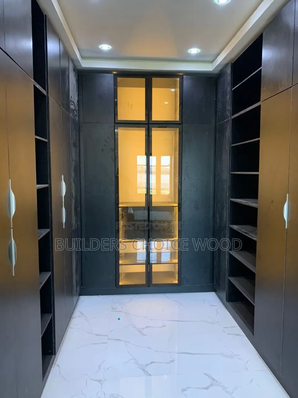 Walk In Wardrobe With Tinted Glass