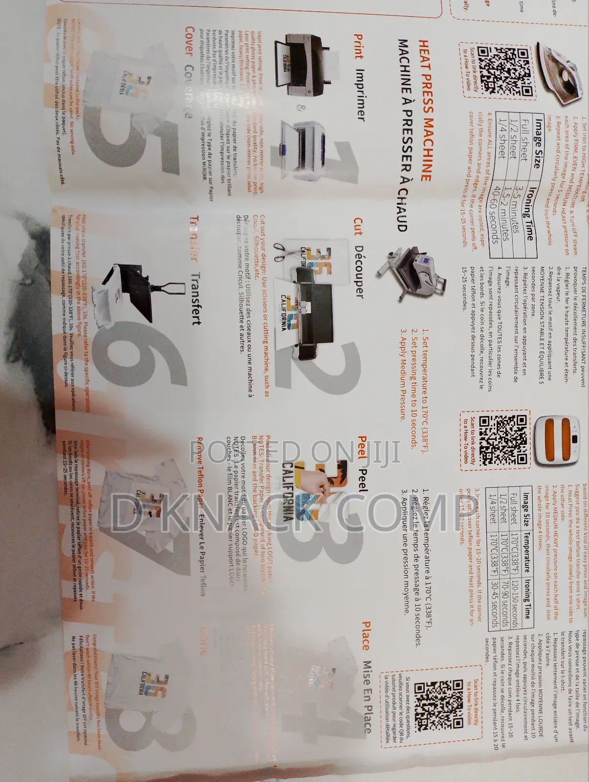 20 Sheets Compatible Light Heat Transfer Paper