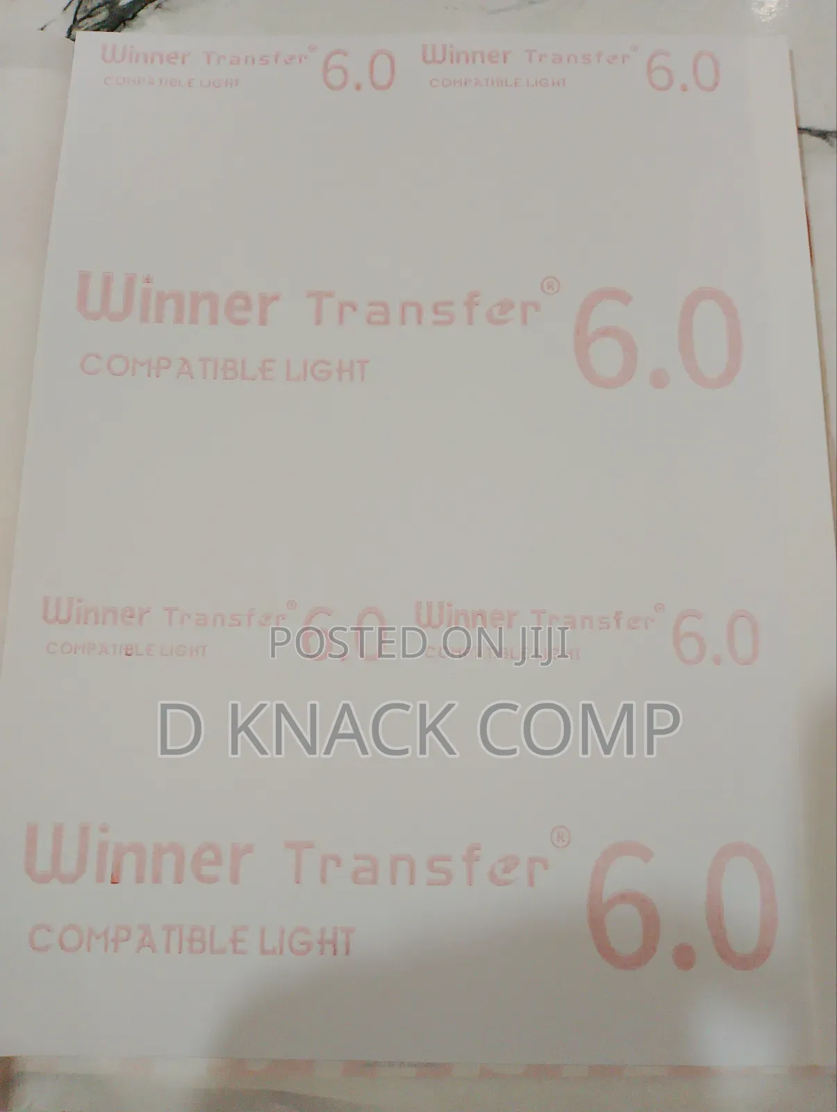 20 Sheets Compatible Light Heat Transfer Paper