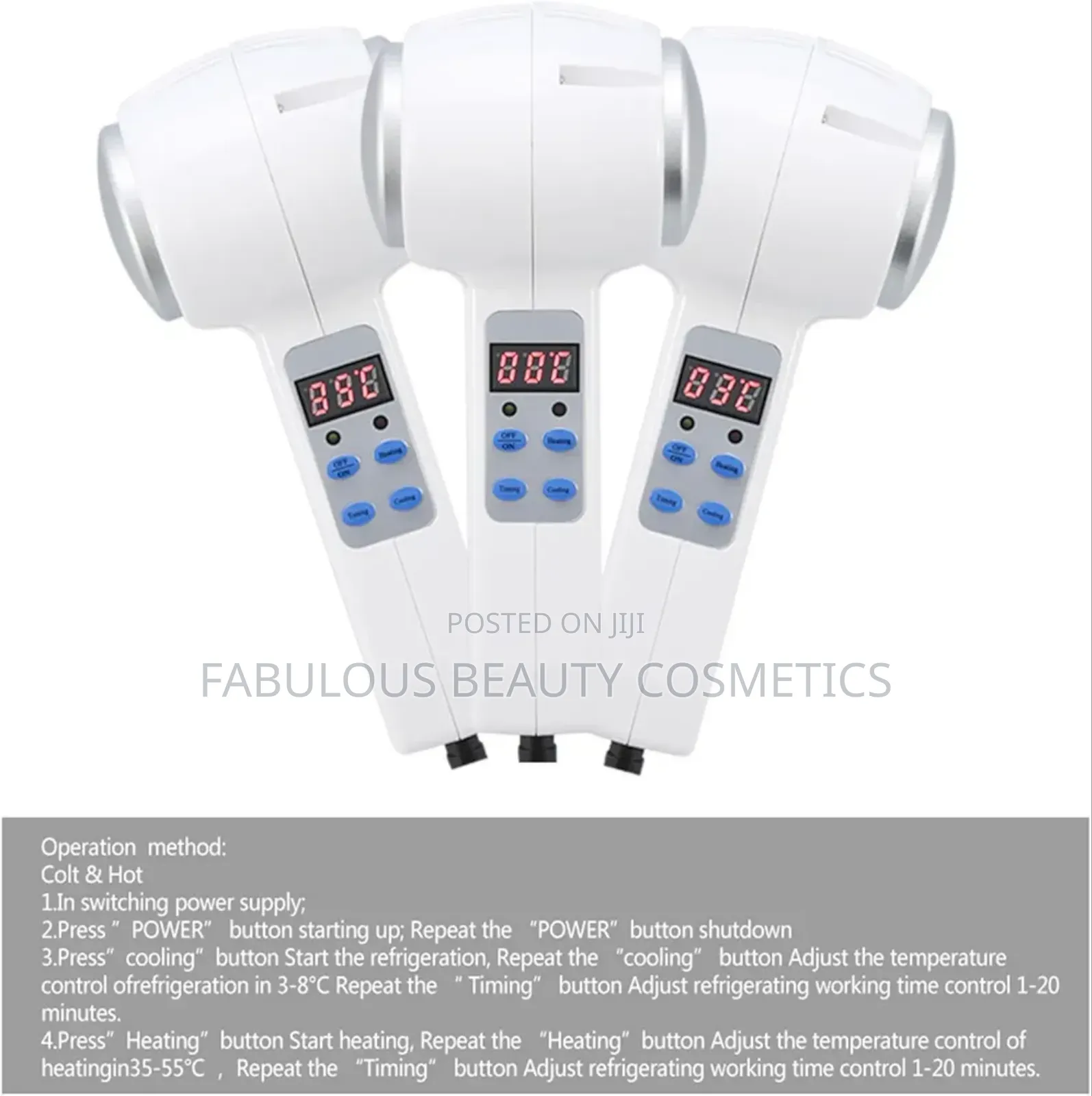 Hot Cold Hammer Cryotherapy Skin Rejuvenat Facelift Massager