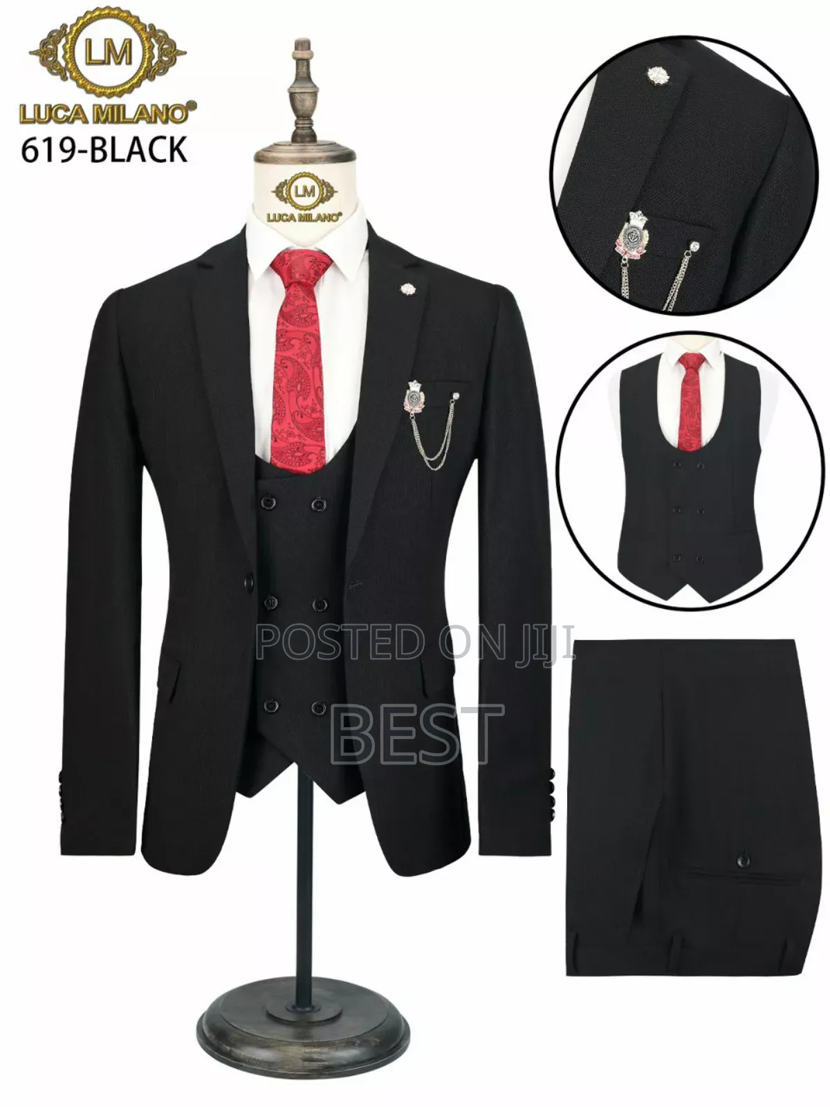 Checked 3pis Quality Suit for Men