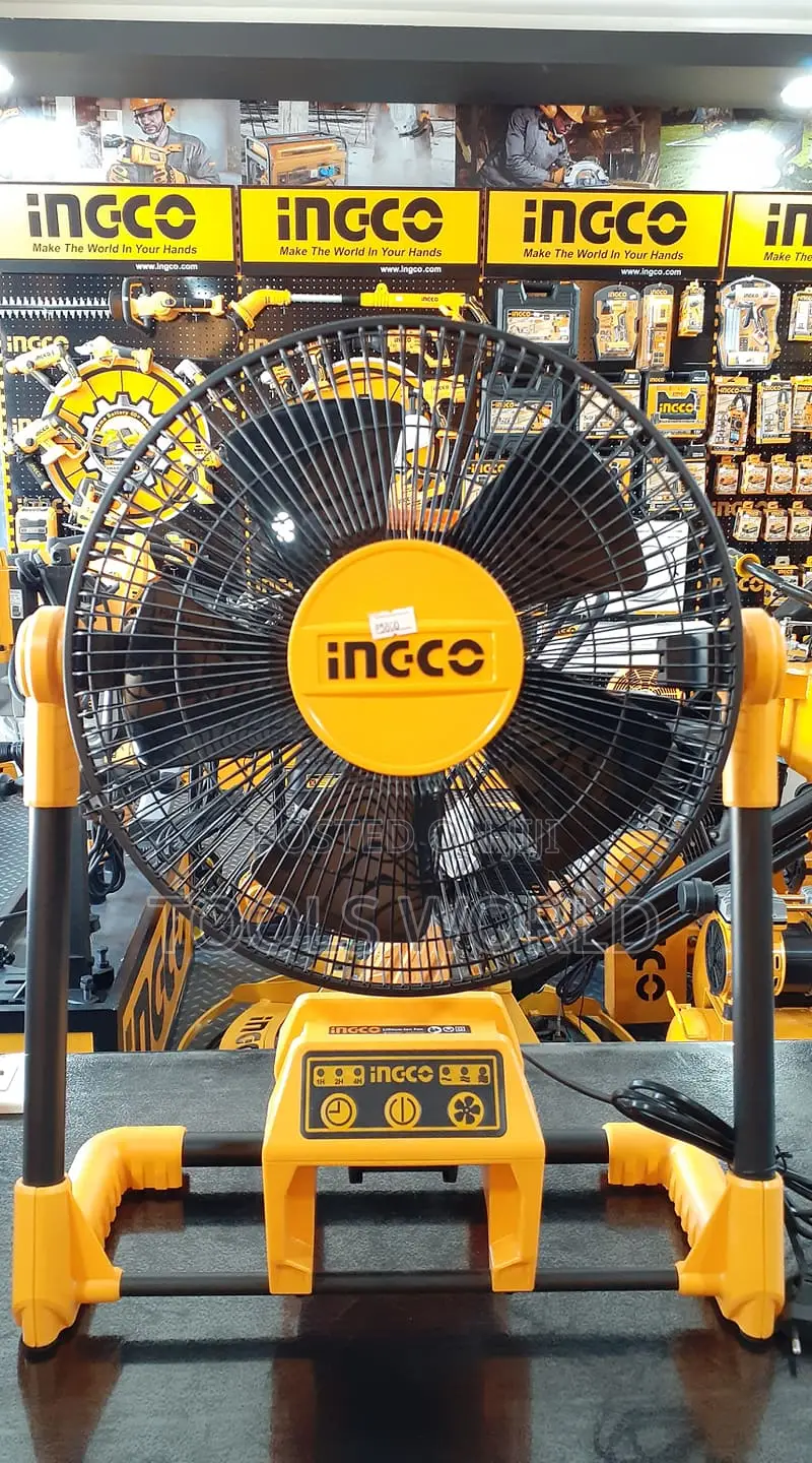 Ingco Cordless Fan With Battery and Charger