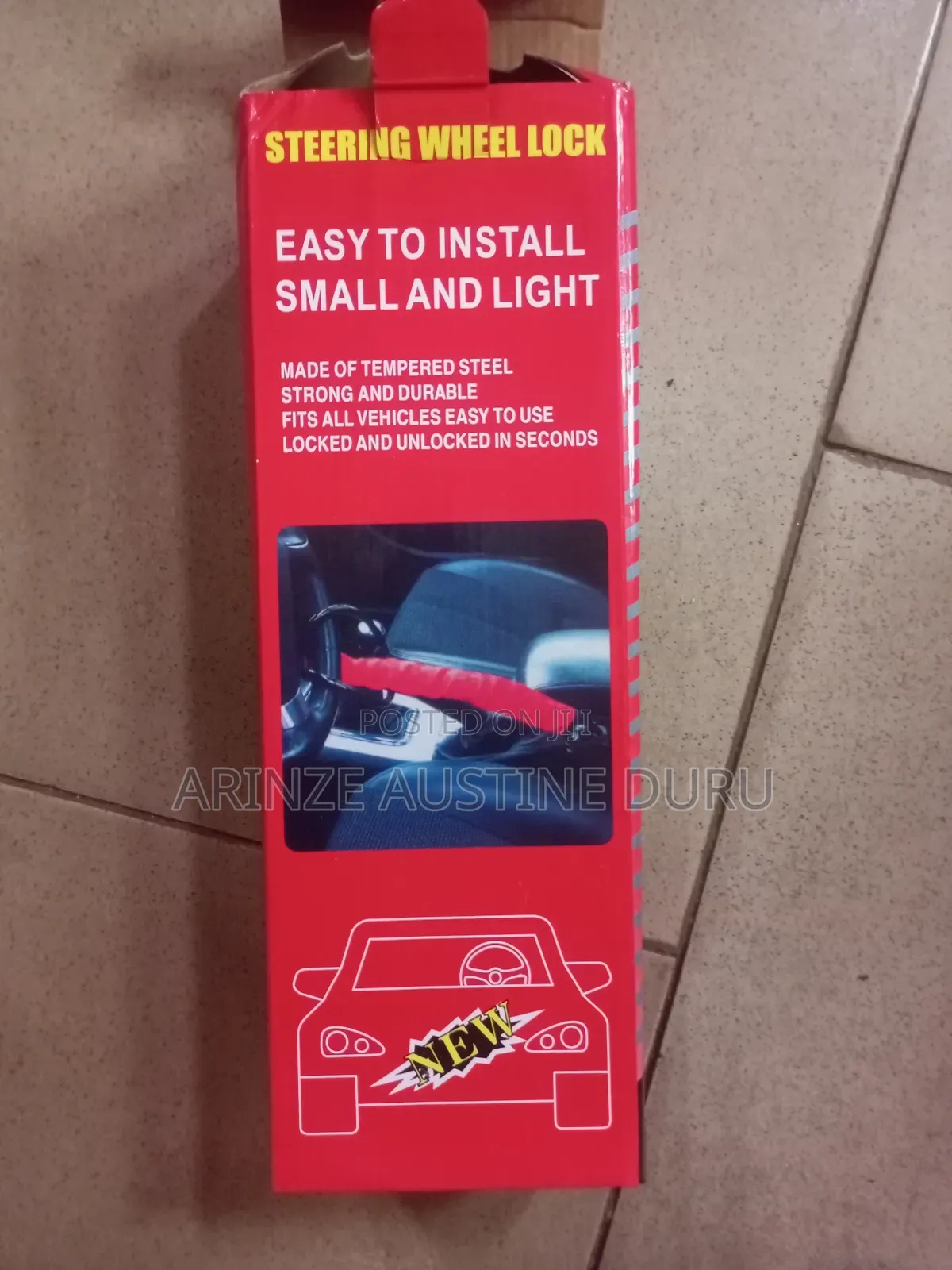 Anti-Theft Steering Wheel Lock and Seat Belt Security Device