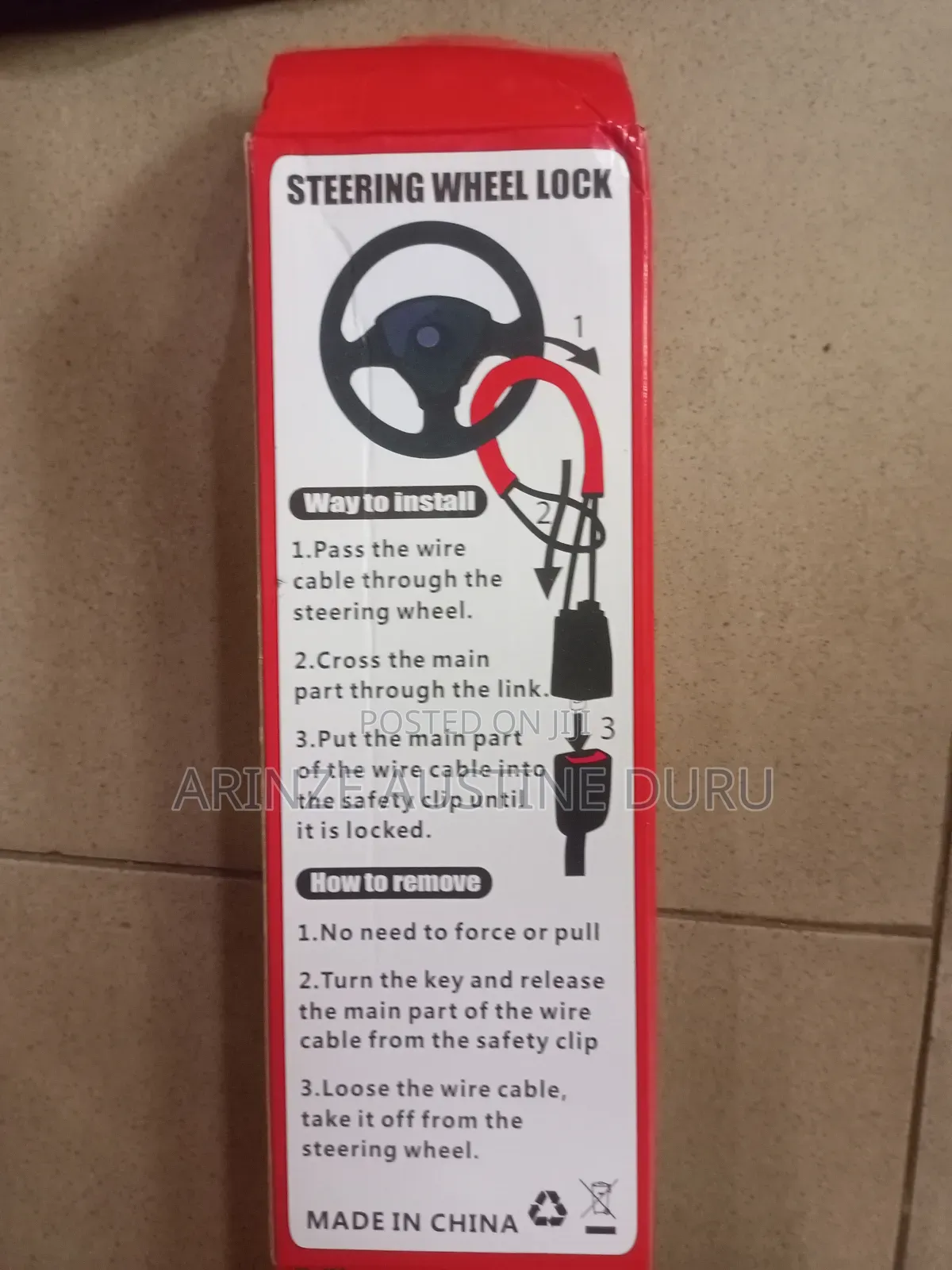 Anti-Theft Steering Wheel Lock and Seat Belt Security Device