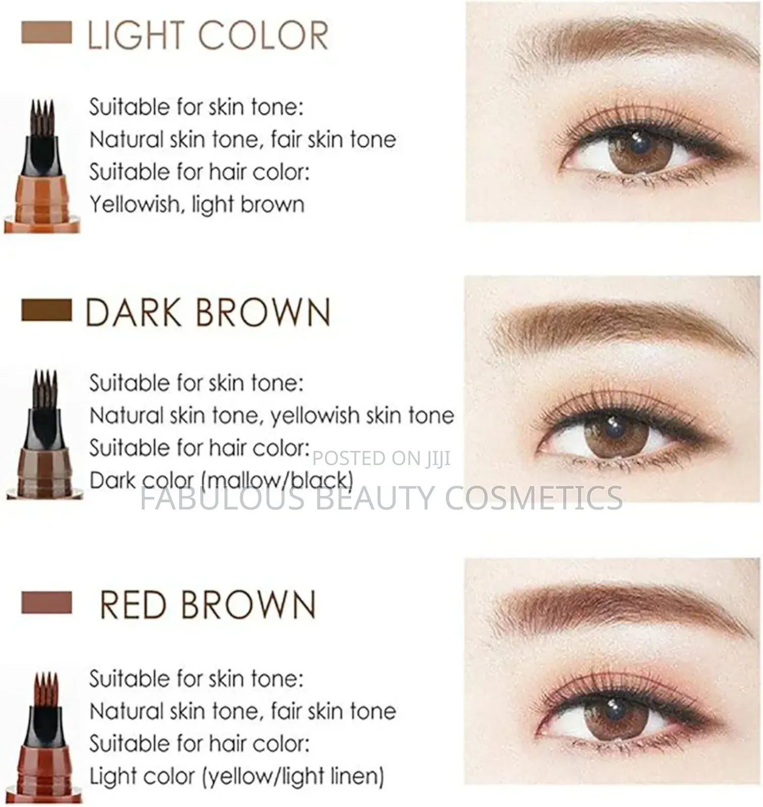 Aturmc Waterproof Eyebrow (1#Light Brown