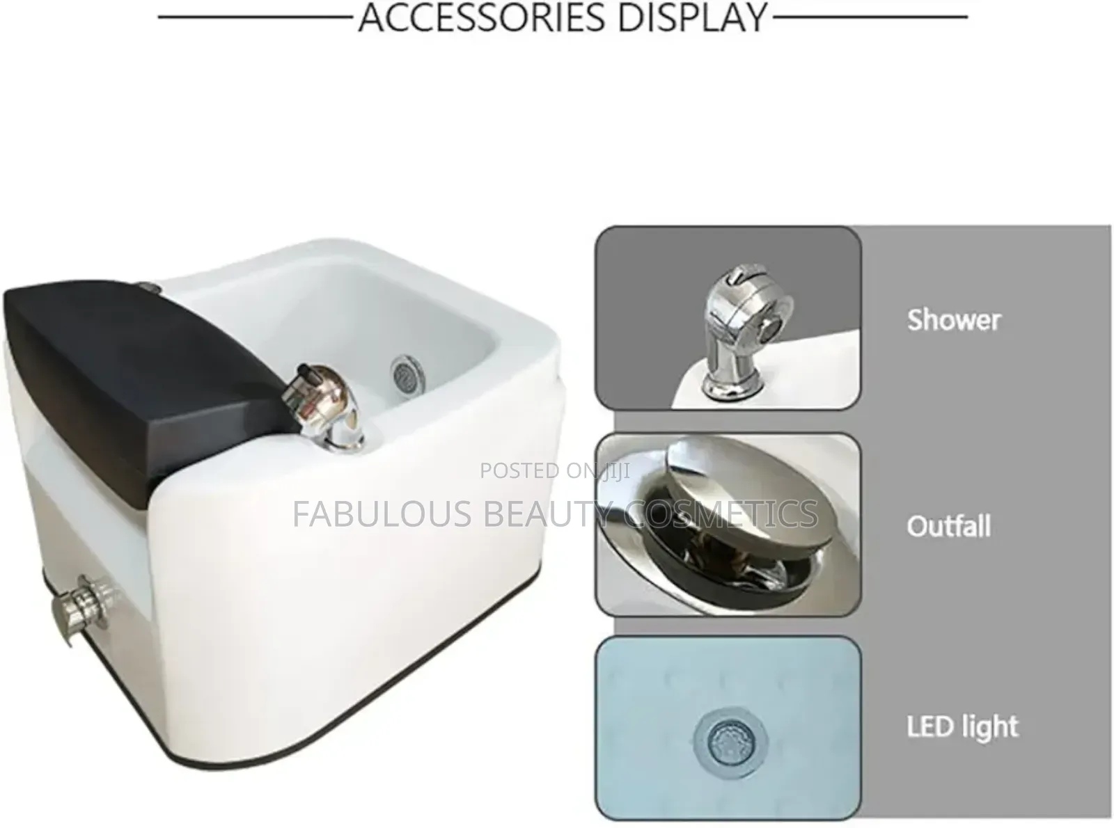 Professional Foot Spa Basin Pedicure Basin With Led Jacuzzi