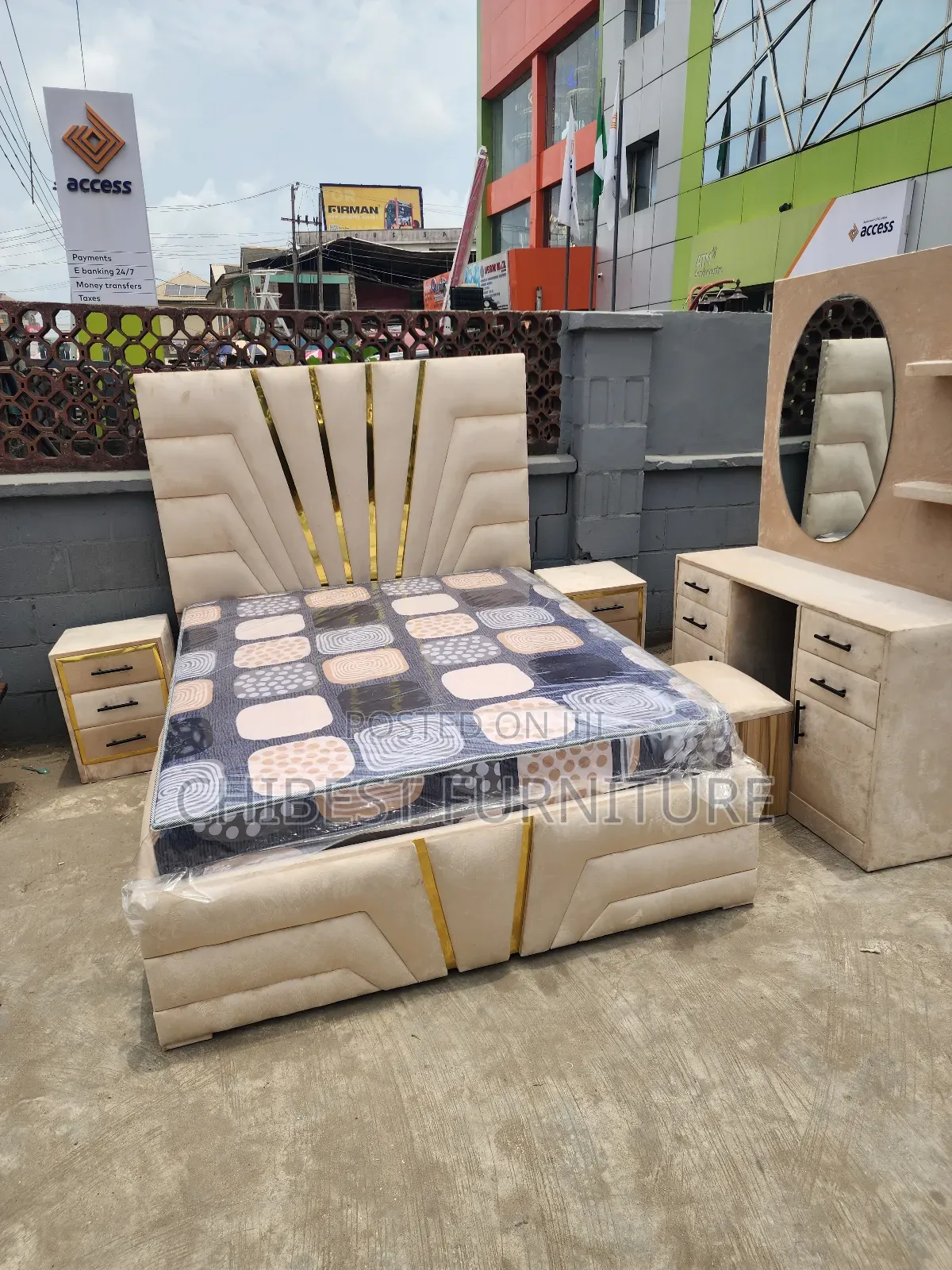 A Set of 5by6 Upholstery Bed.