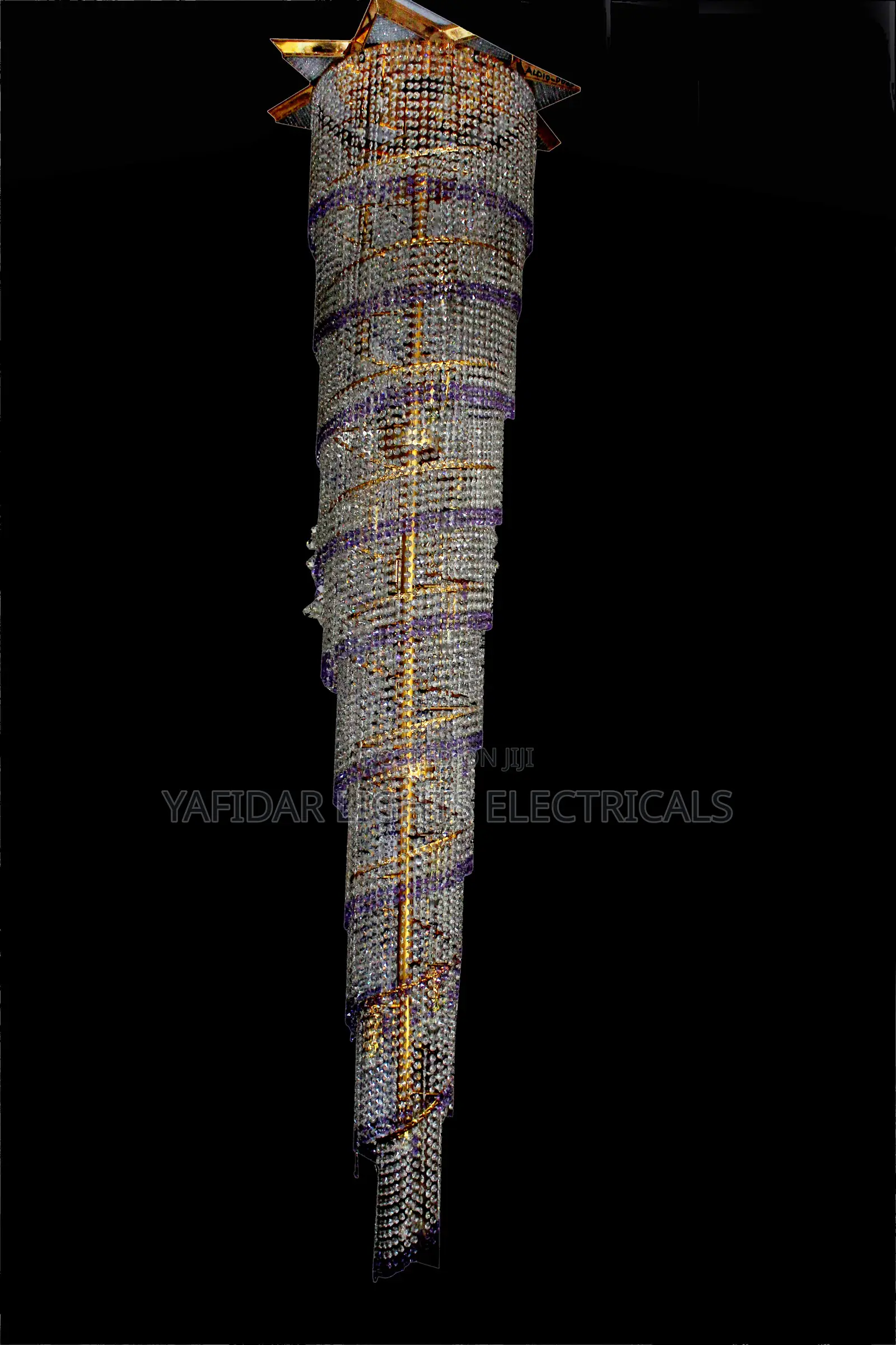 98-Inch Crystal Chandelier for High Ceilings