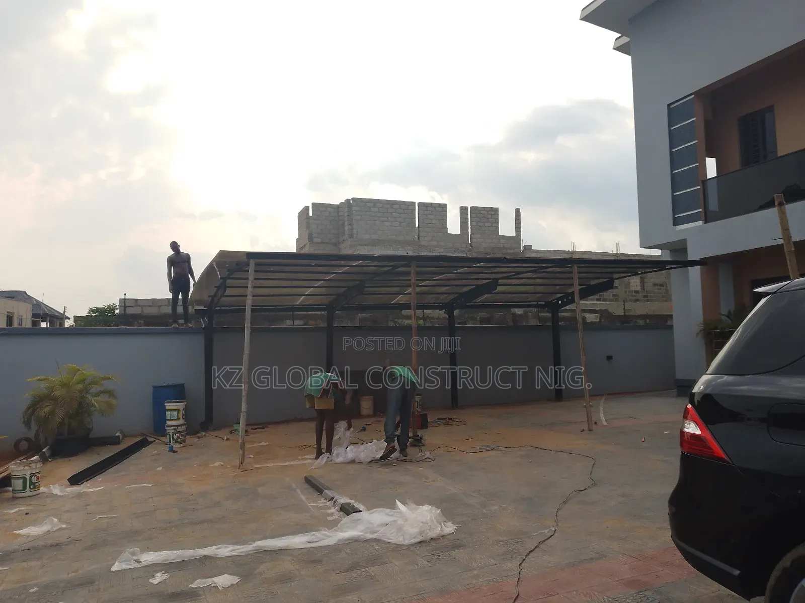 Carport Construction Works With Danpalon 001