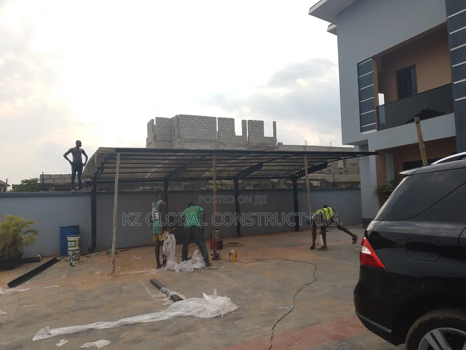 Carport Construction Works With Danpalon 001