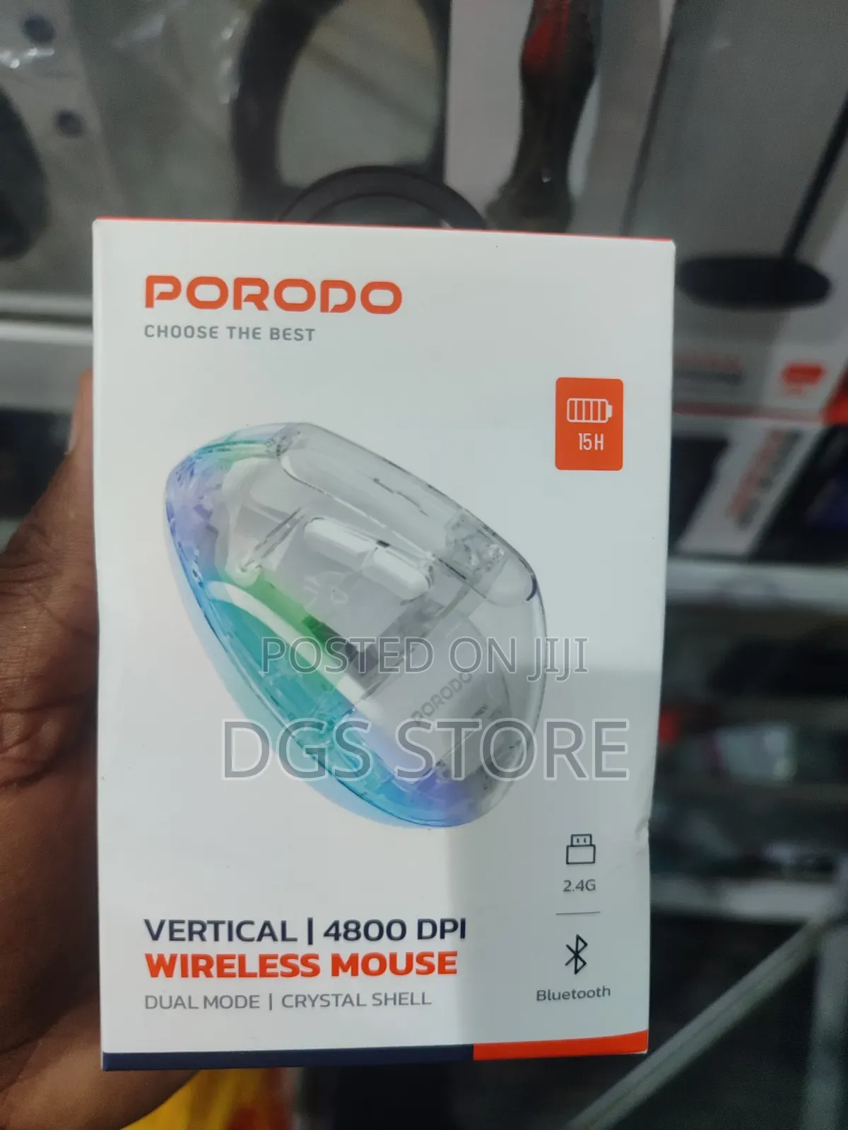 Porodo Vertical 4800 Dpi Wireless Mouse