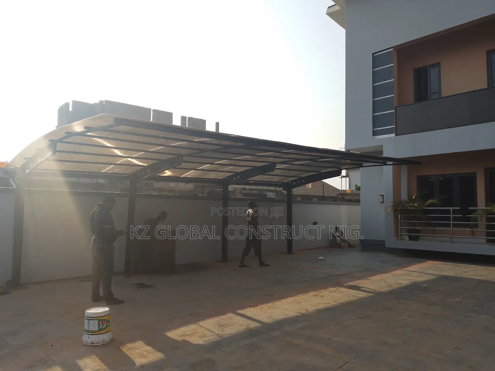 H-beam Carport With Danpalon Coverings 001