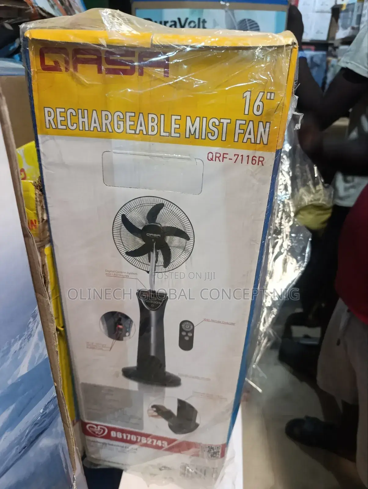 16 Inches Qasa Rechargeable Mist Fan