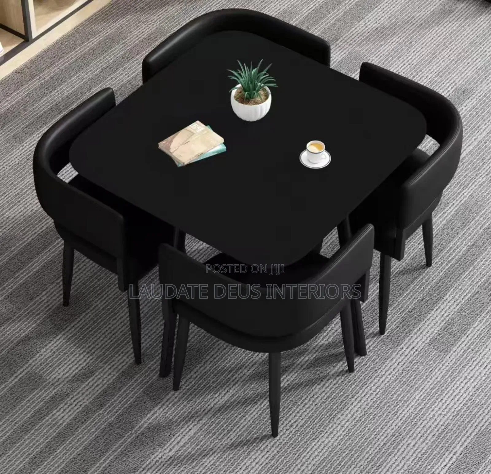 Classic 4 Sitters Mini Marble Top Dining Set