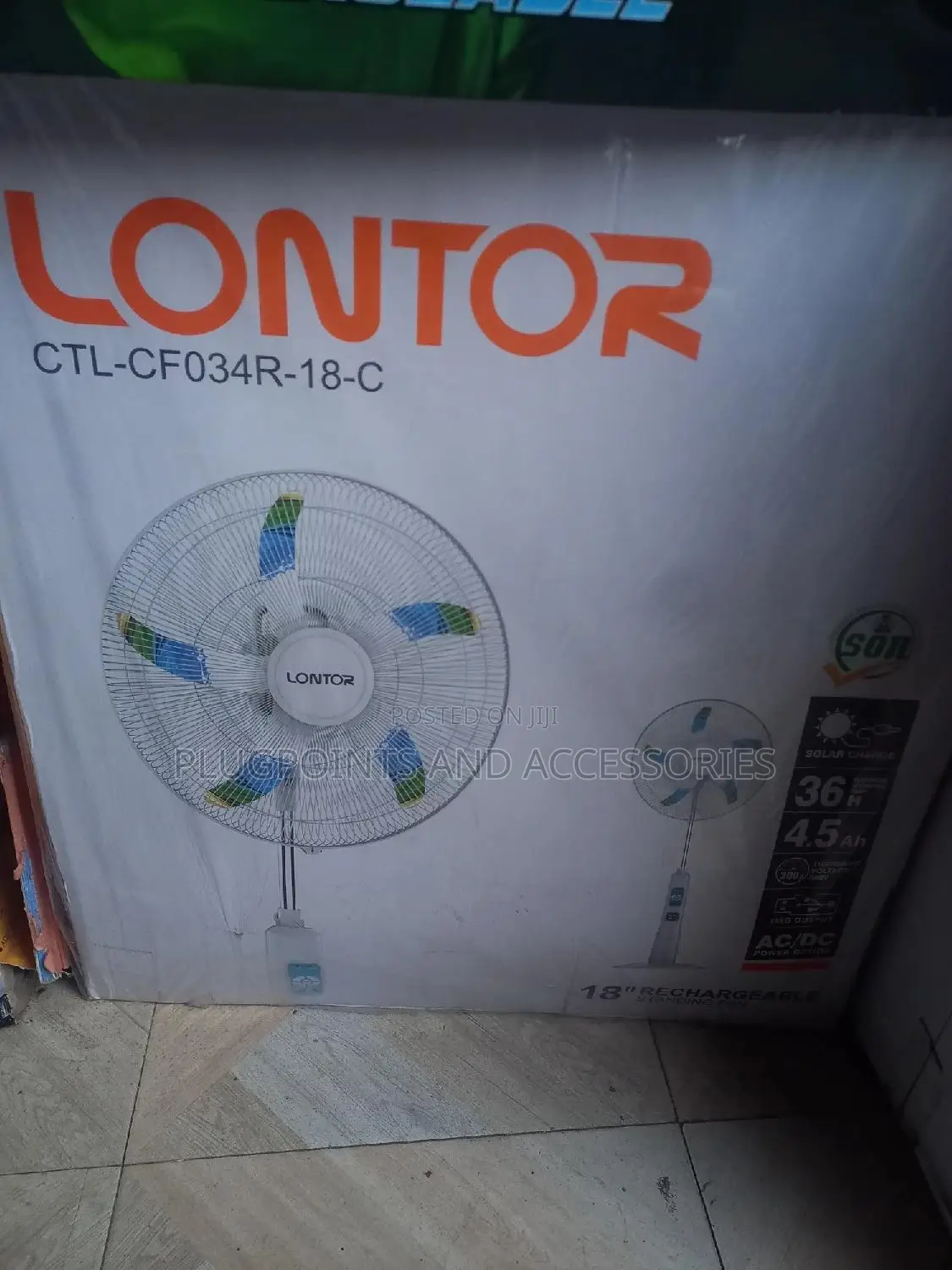 Lontor Rechargeable Fan 034-18 Clearance Sales