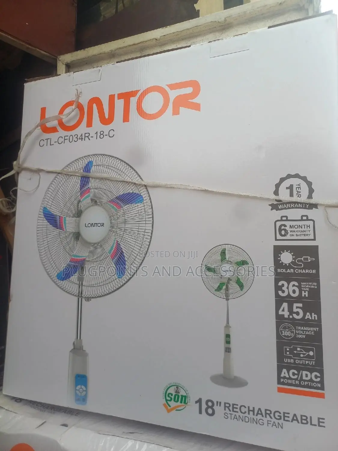 Lontor Rechargeable Fan 034-18 Clearance Sales