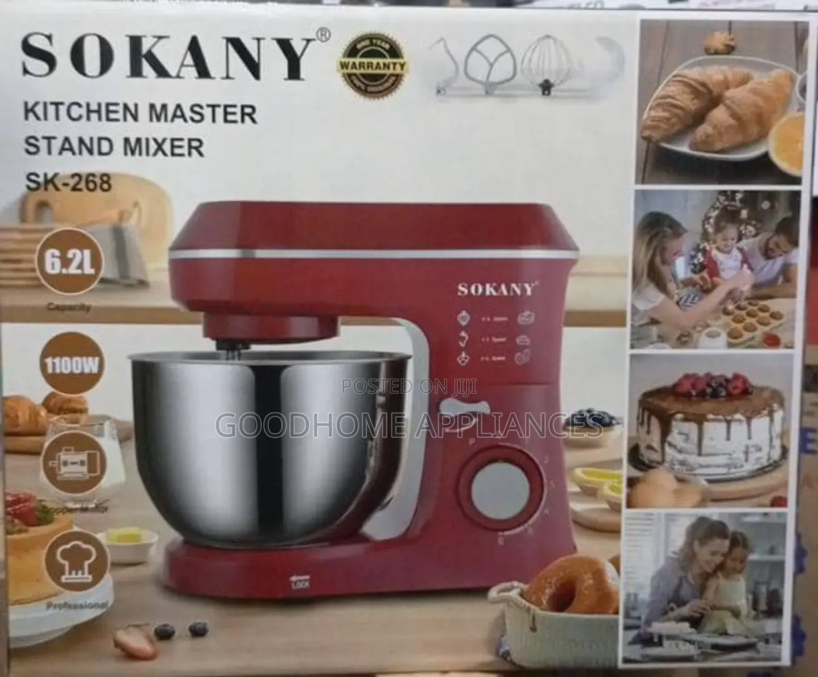 Sokany Cake Mixer 6.2l