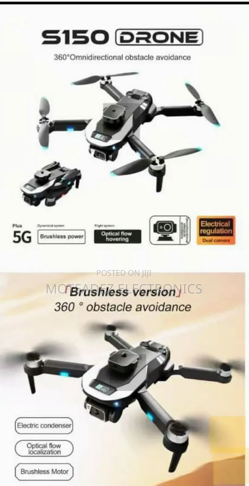 S150 Professional Hd Camera Dual Lens Drone With Two Battery