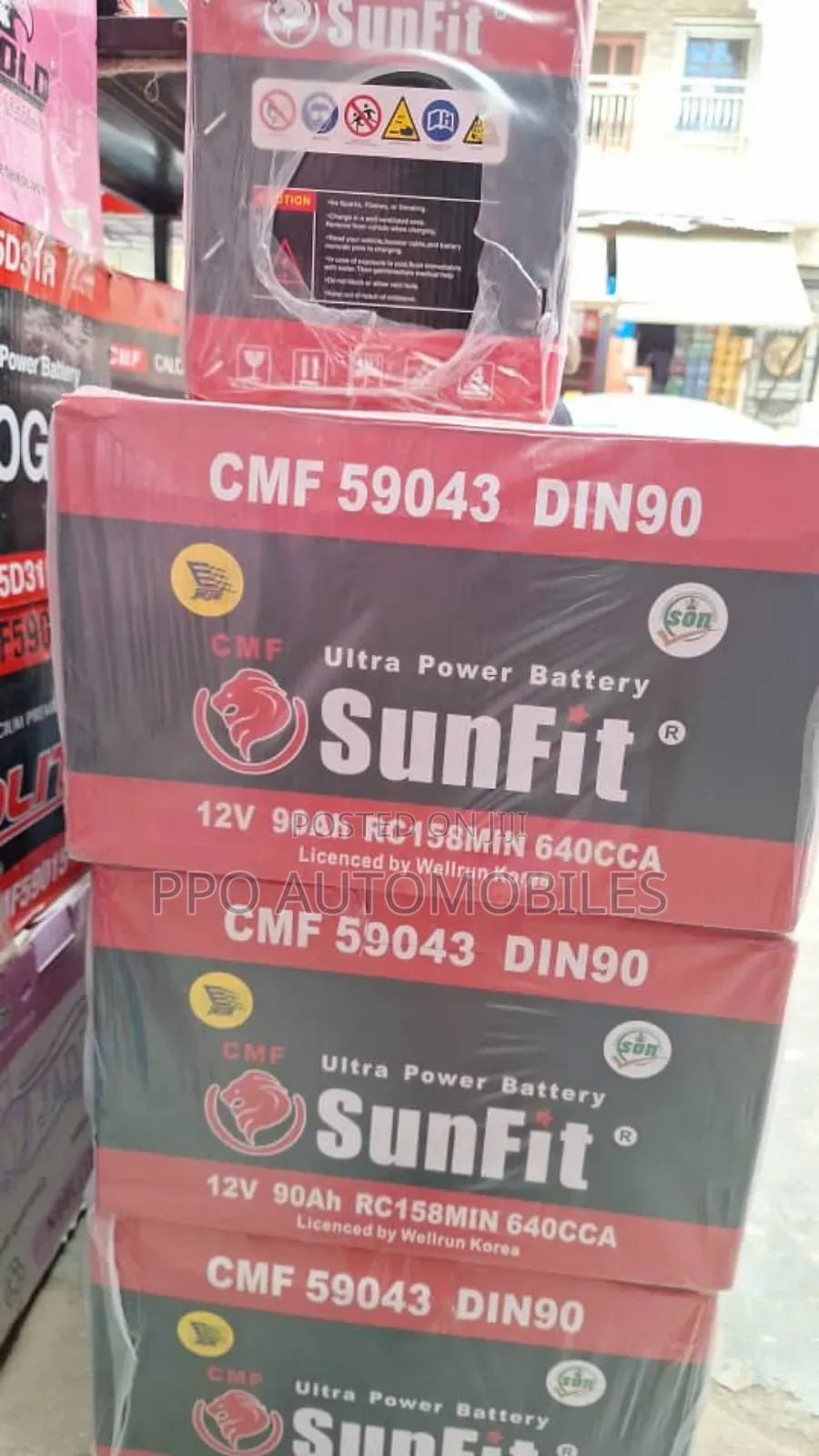 12v 90ah Sunfit ( Flat) for Benz.