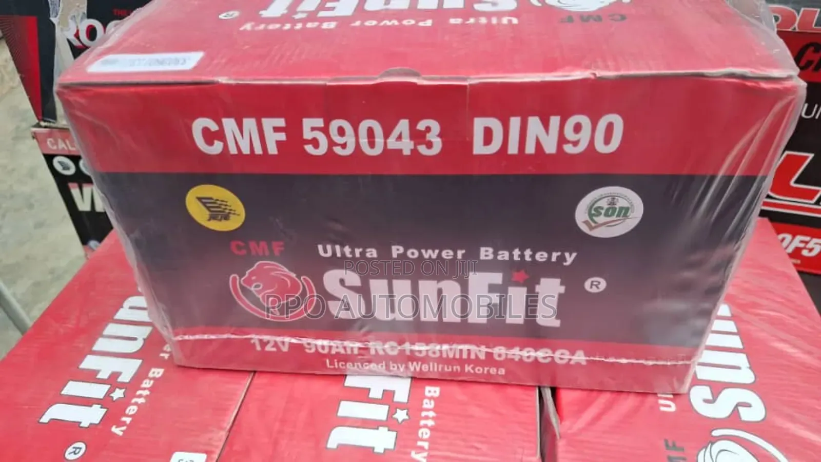 12v 90ah Sunfit ( Flat) for Benz.